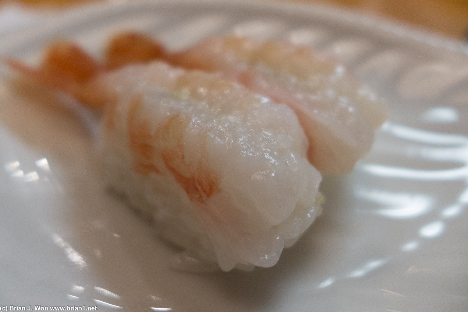 Ama ebi (live sweet shrimp).
