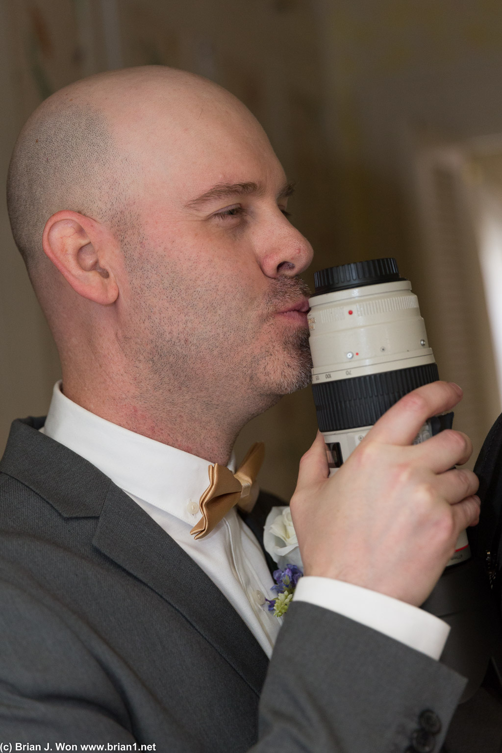 Is he marrying his Canon 70-200?