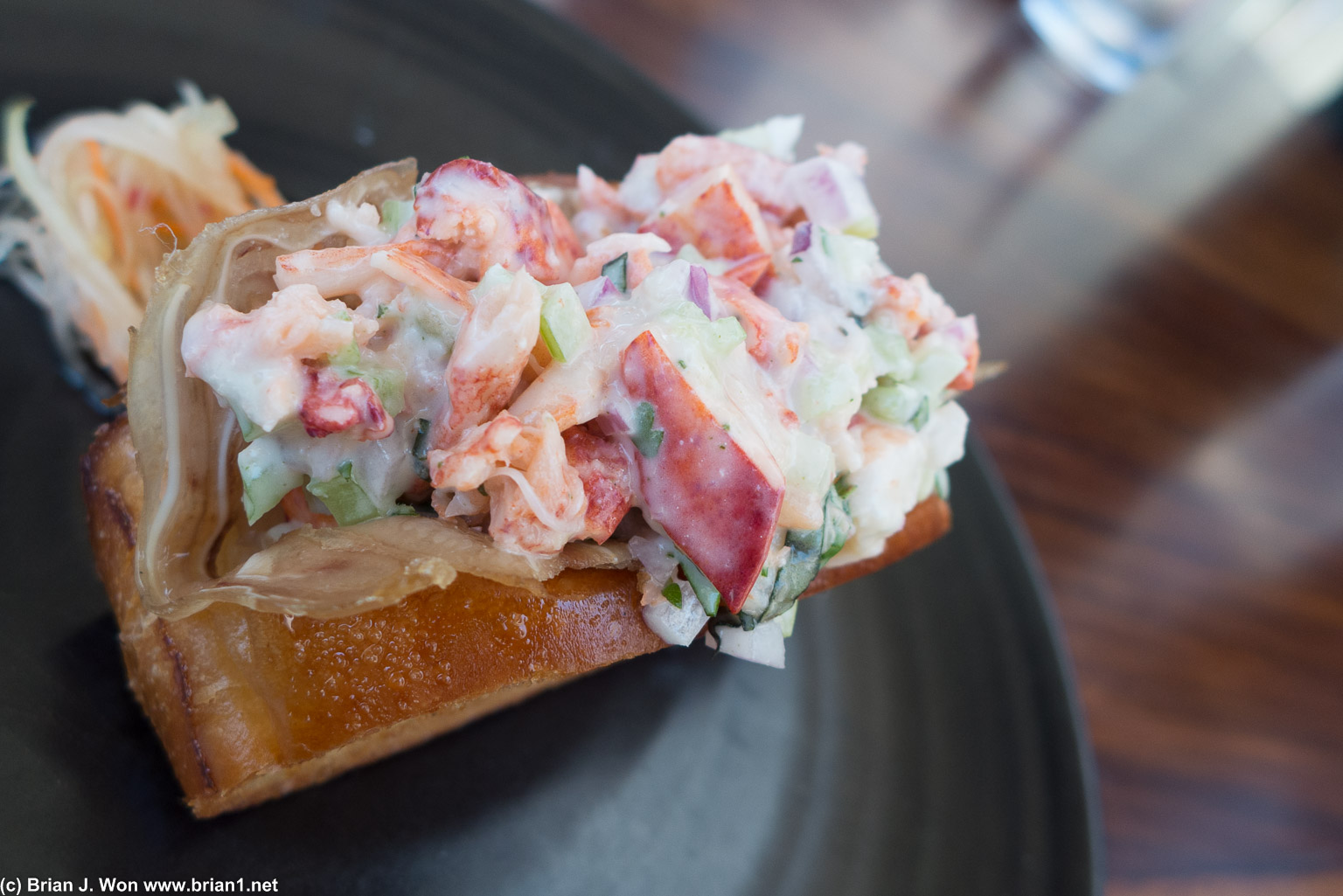 Lobster roll. Small but tasty.