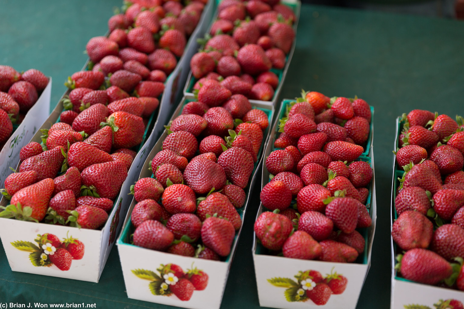 Strawberries at the Mid-Town Farmers Market.
