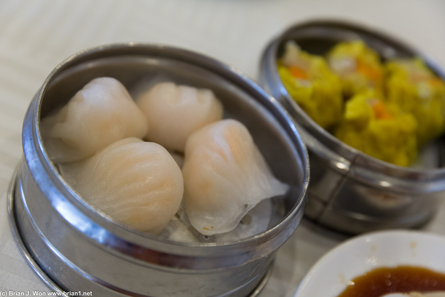 Har gow. Small-ish. Not particularly tasty, but looked delicious.