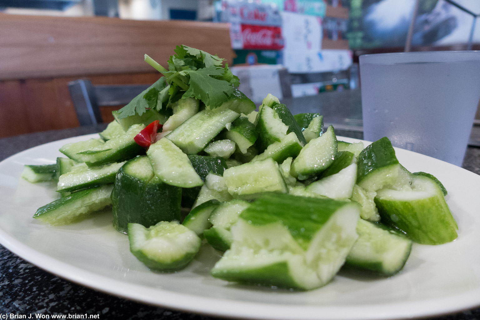 Cold cucumber. Just okay.