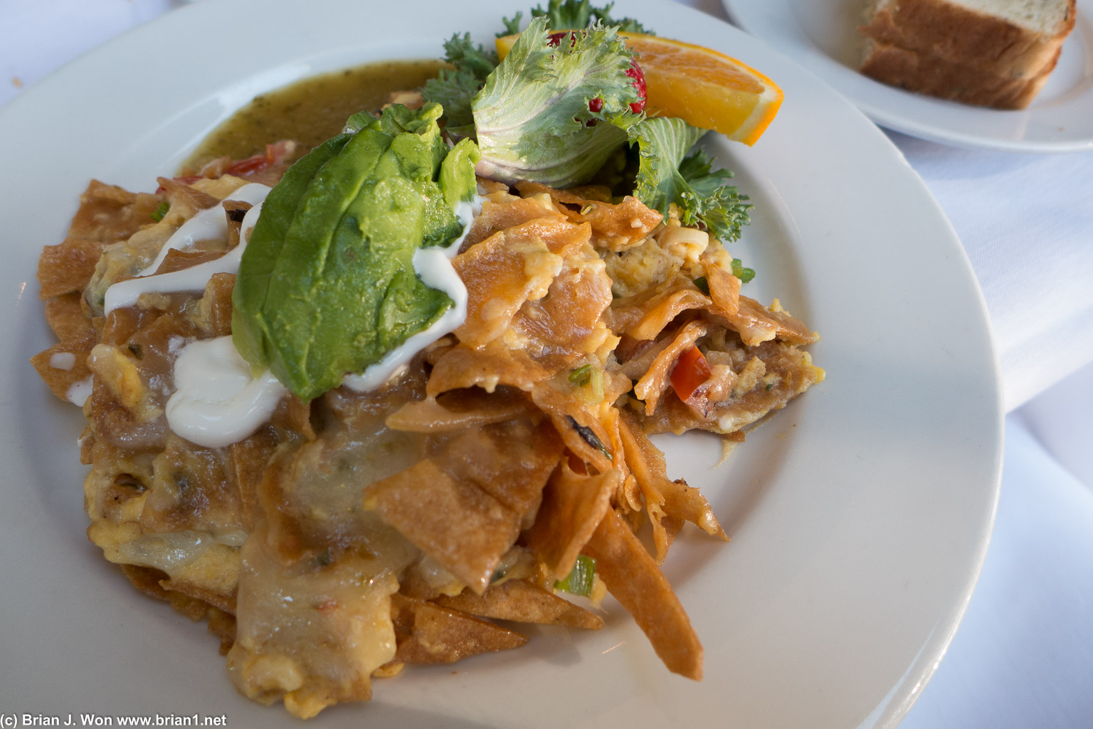 Chilaquiles. Fancy exeuction that was also pretty good. Nice and slightly crispy.