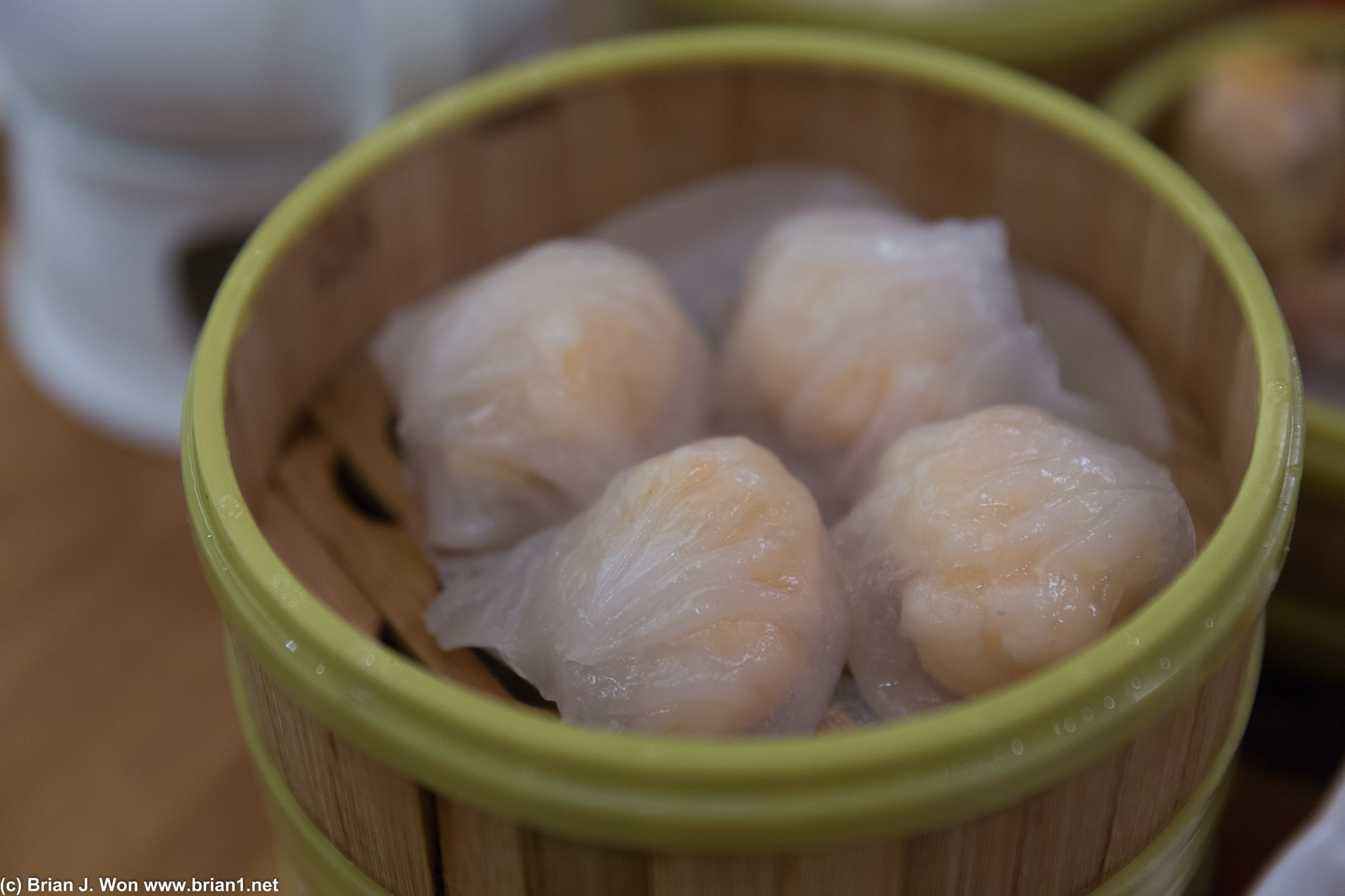 Har gow were almost perfect.