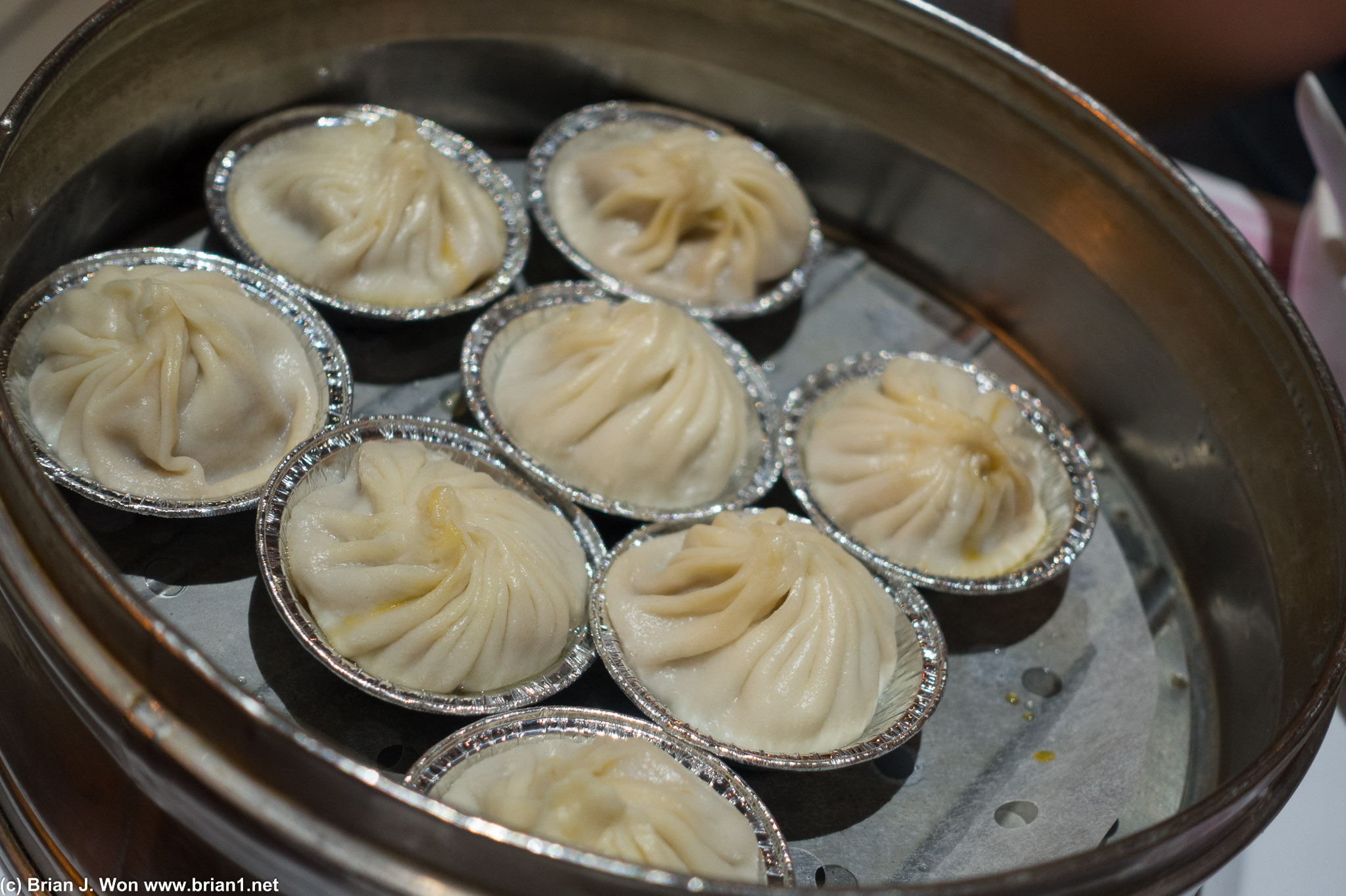 Ditto for the xiao long bao. These in particular looked over steamed.