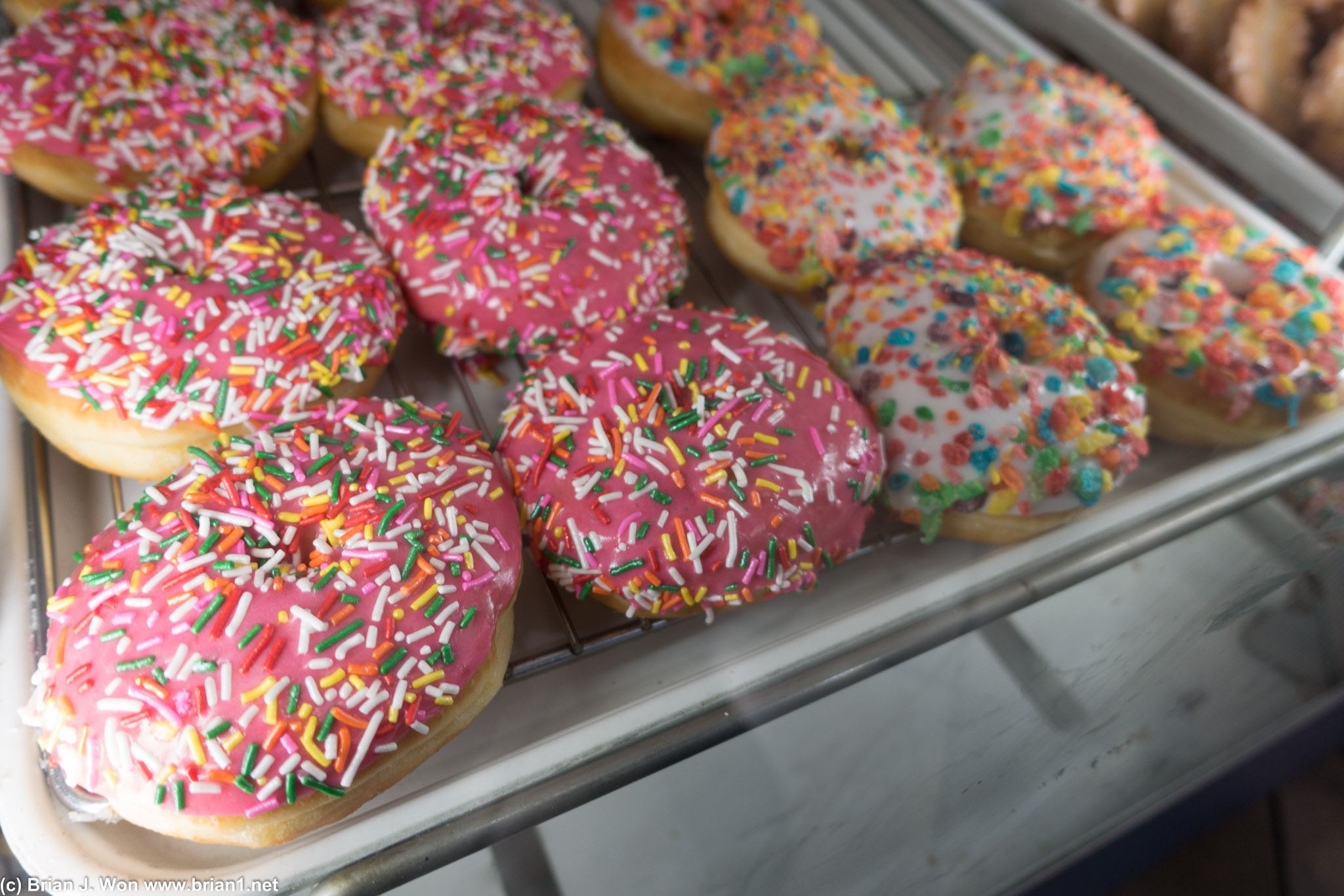Homer donut next to fruity pebbles.