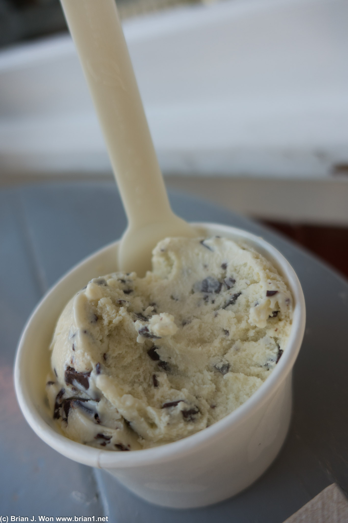 MInt chip at Sweet Rose Creamery in Brentwood. Good but more smooth/subtle than strong.