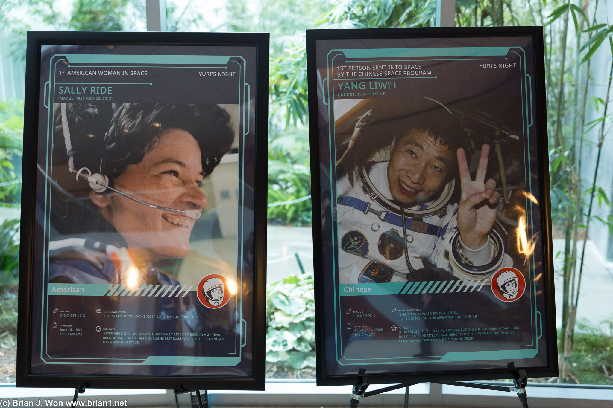 Very cool-- posters of significant astronauts and attendees.