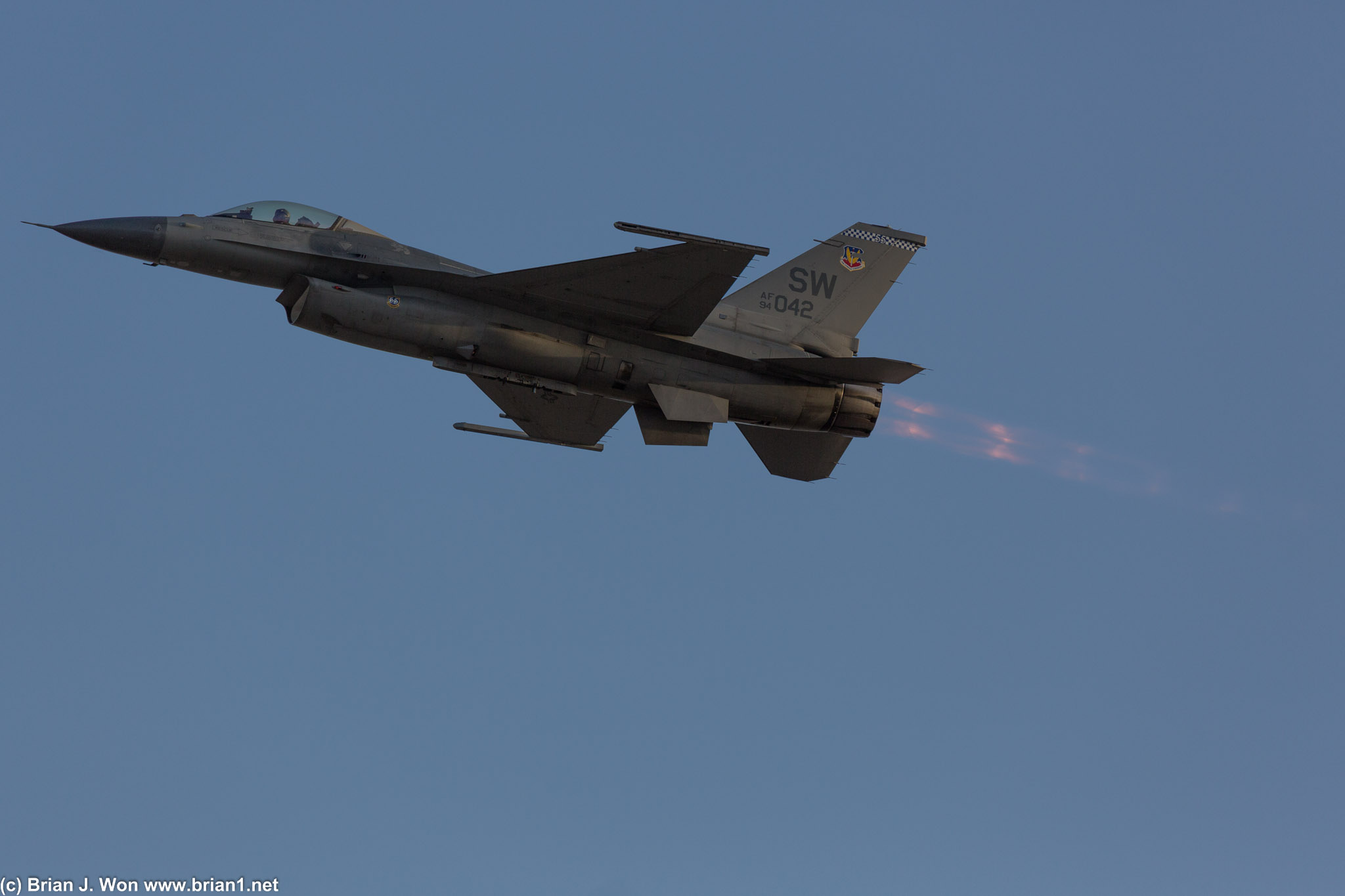 F-16 on afterburner.