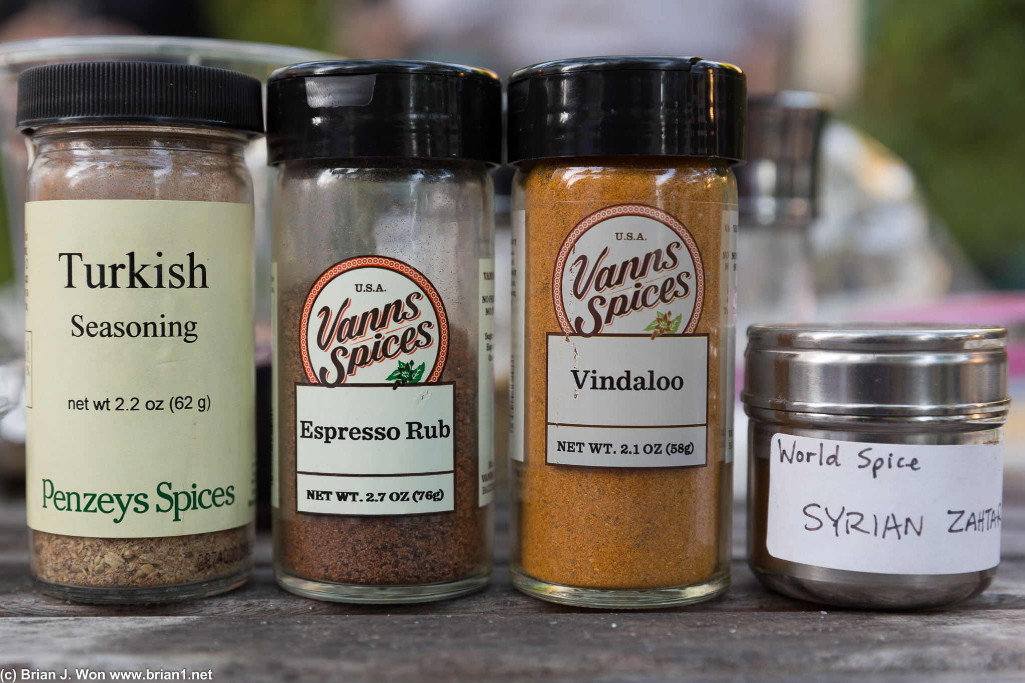 Professor Moore's spice collection.