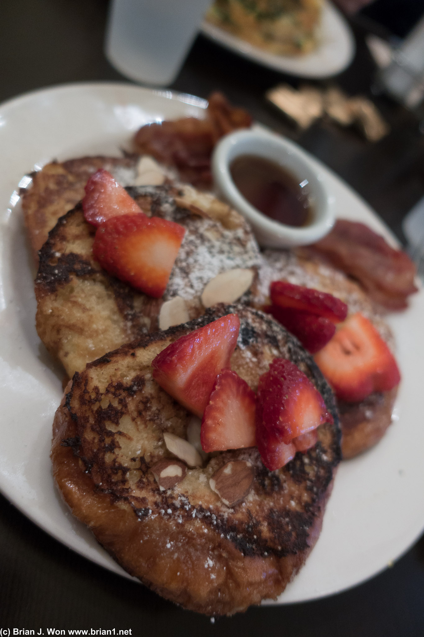 Brioche french toast. Awesome in theory, pretty meh in reality.