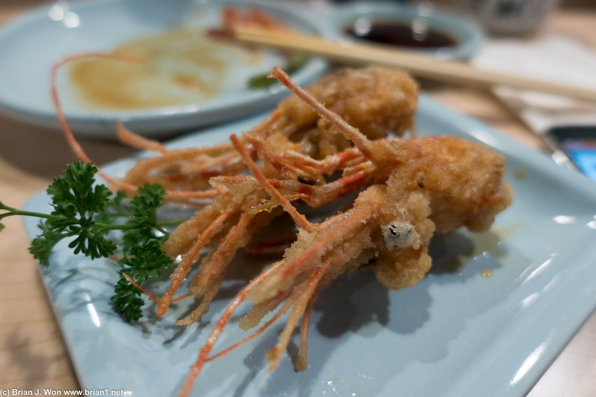 Can't forget deep fried shrimp heads from the ama ebi.
