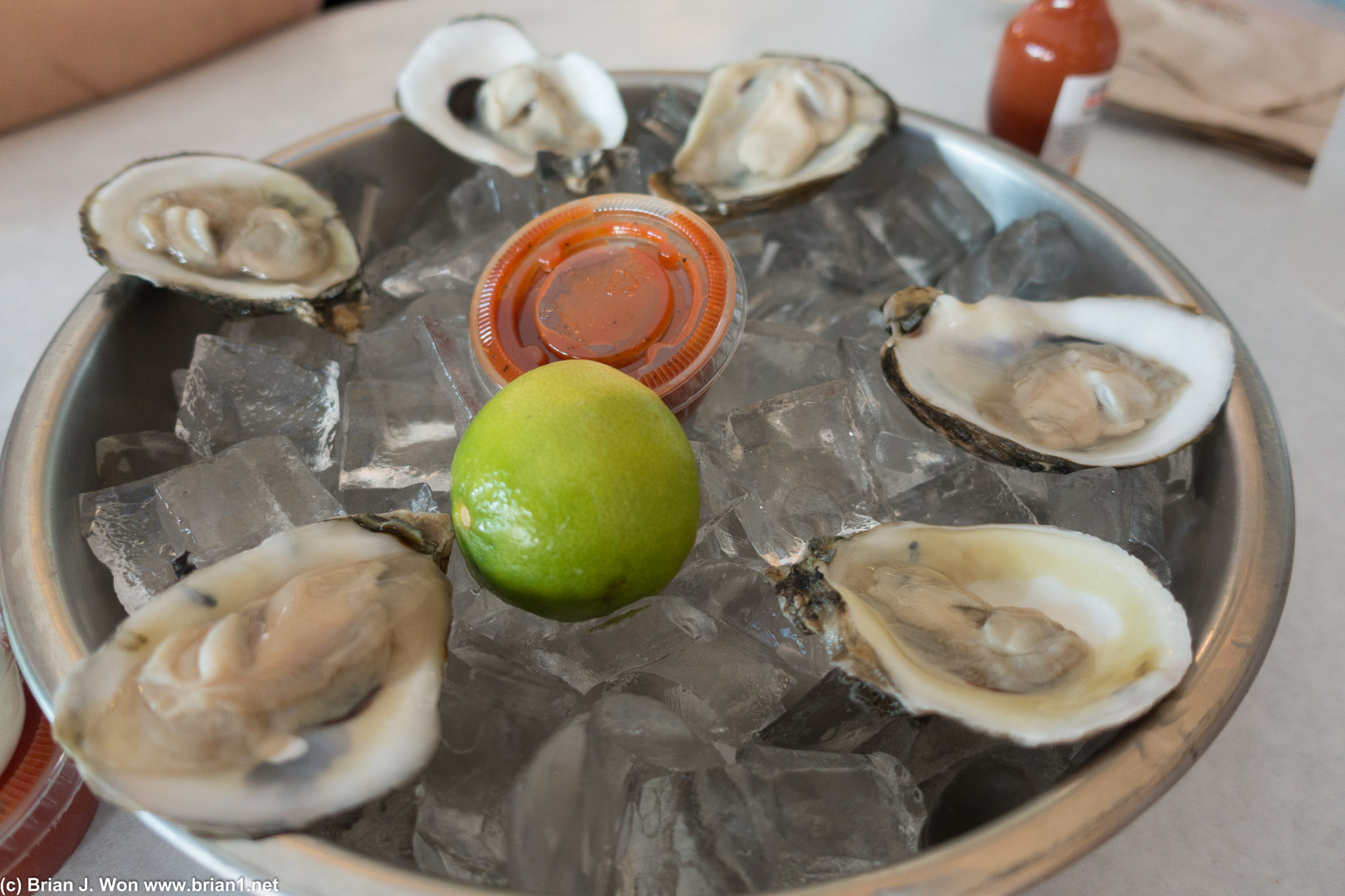 Not much flavor in the oysters.