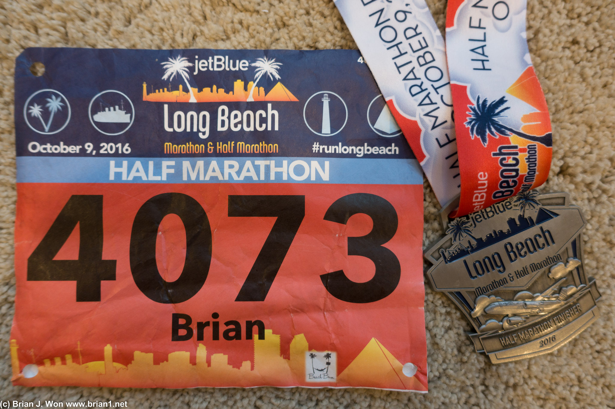 Long Beach Half Marathon complete, 1:47:04.