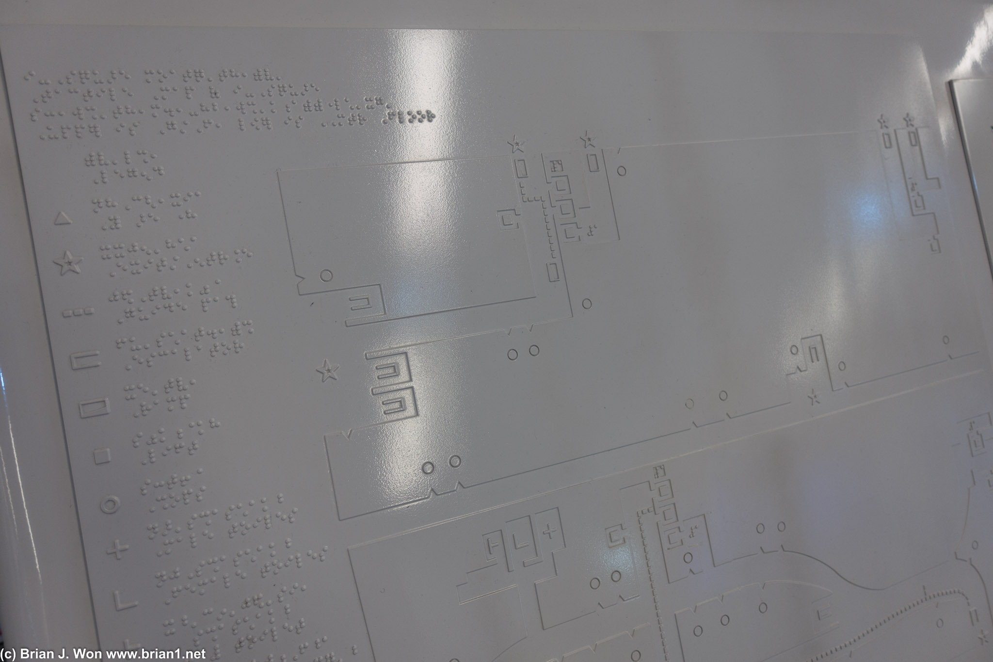 Mall with a map in Braille. Cool.