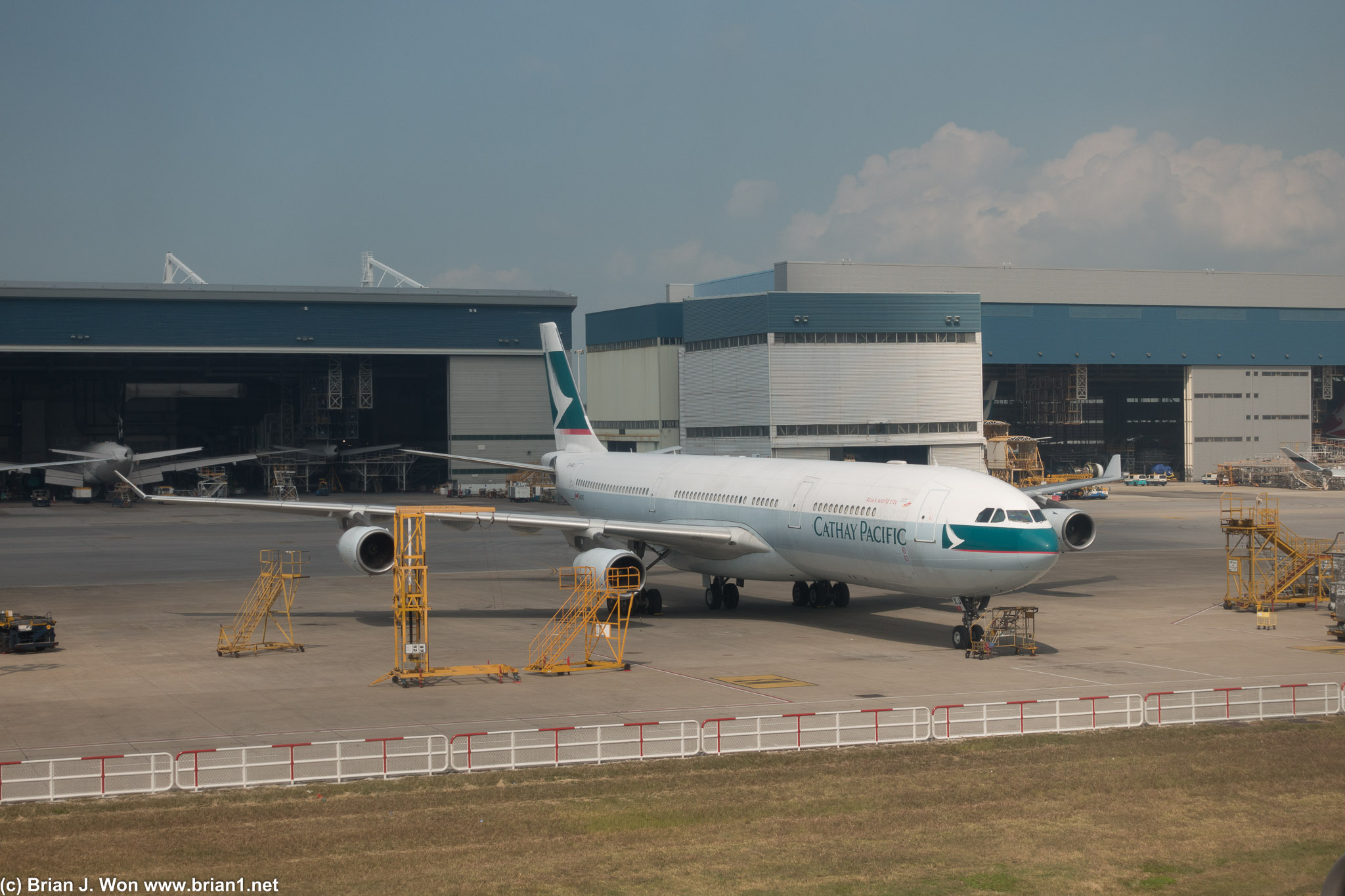 Cathay Pacific Airbus A340-300. All going to the boneyard soon, much like the 747-400.