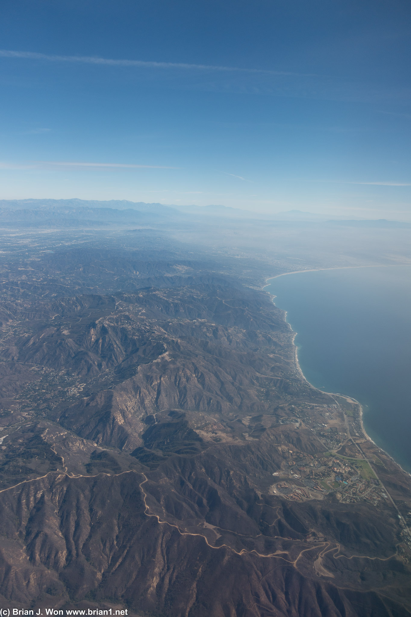 Setting up for landing over Los Angeles.