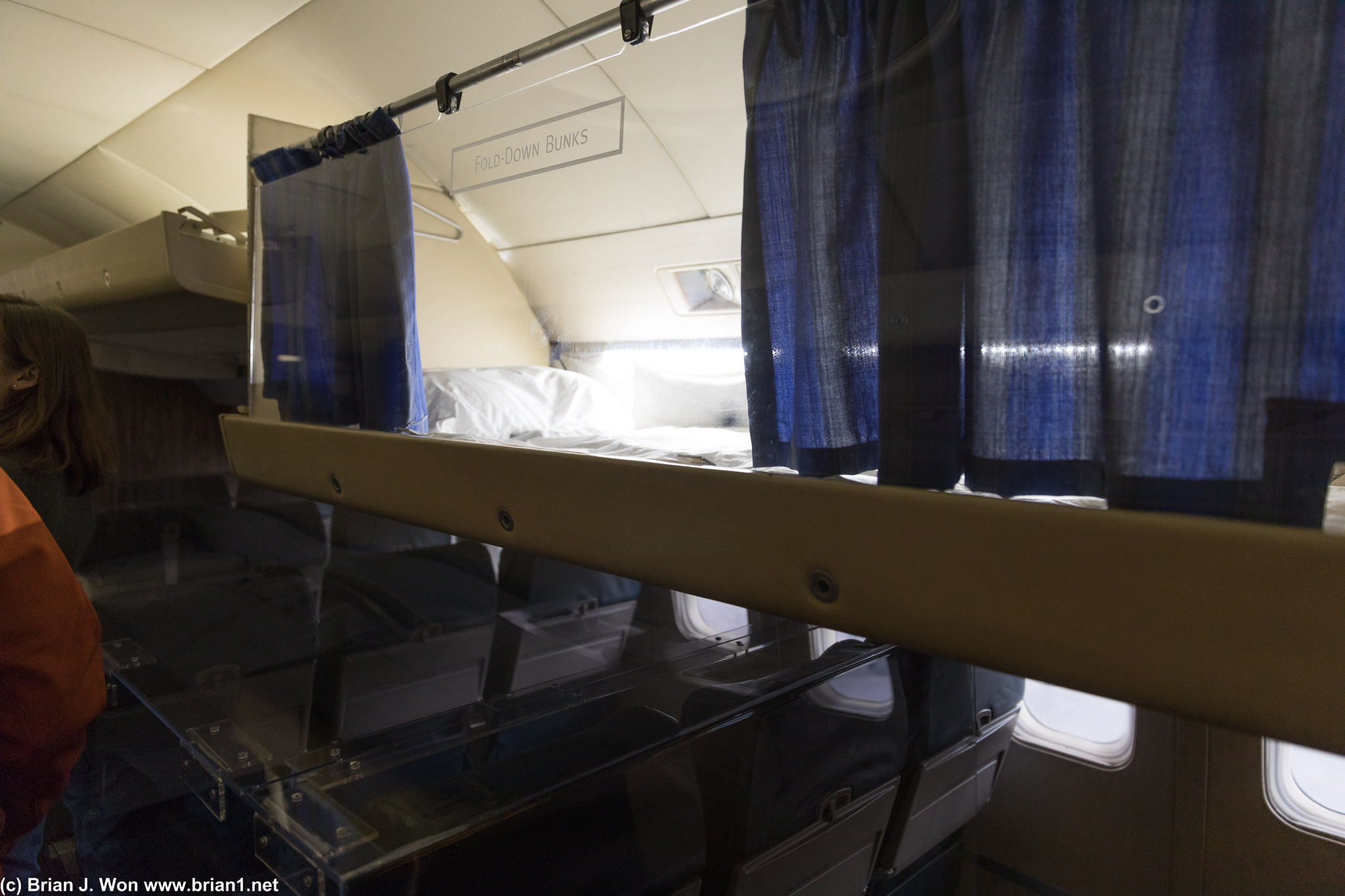 Fold-down bunks inside VC-137B.