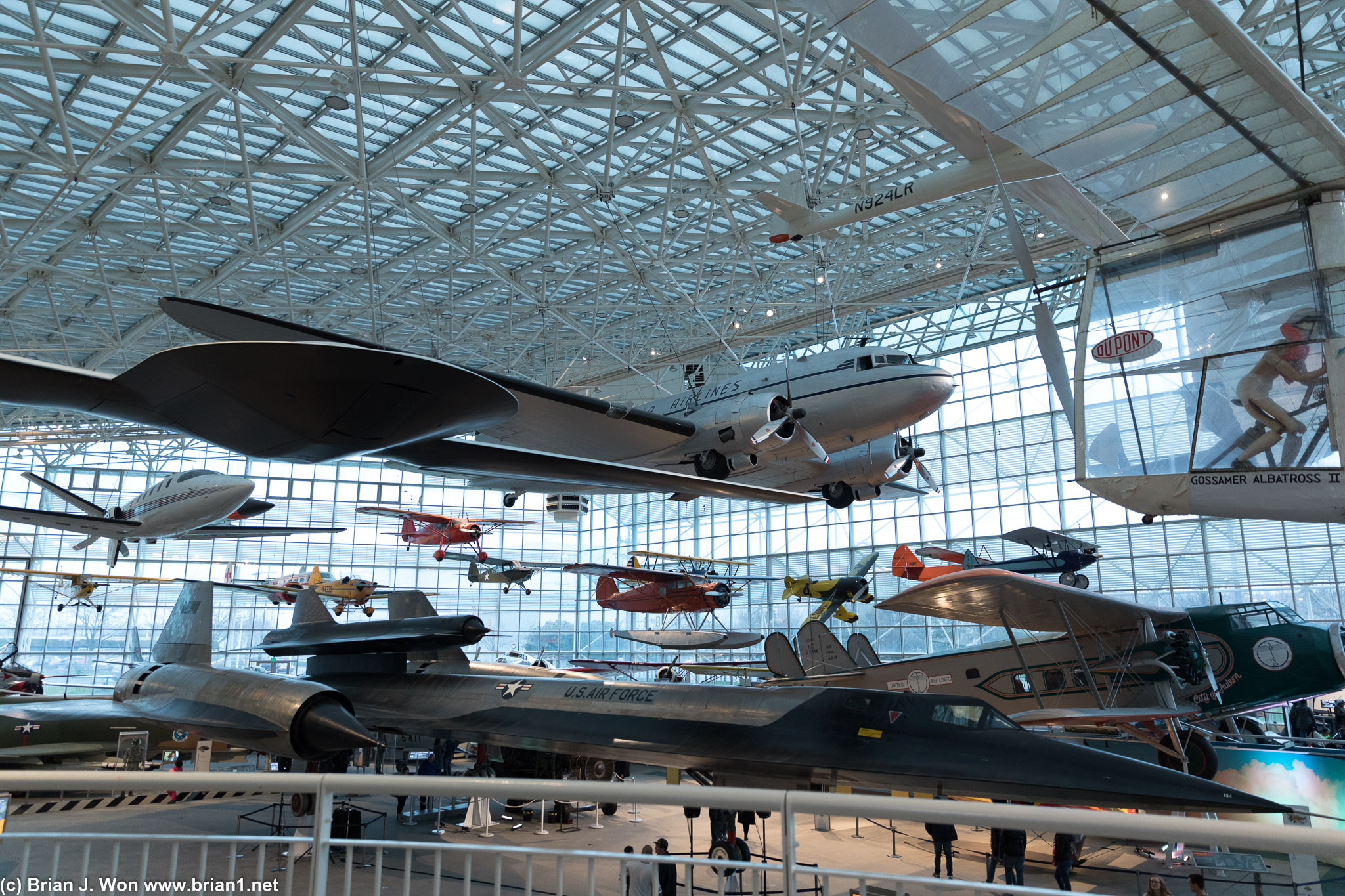 M-21 Blackbird, DC-3, and a Lockheed Dark Star inside the other big gallery.