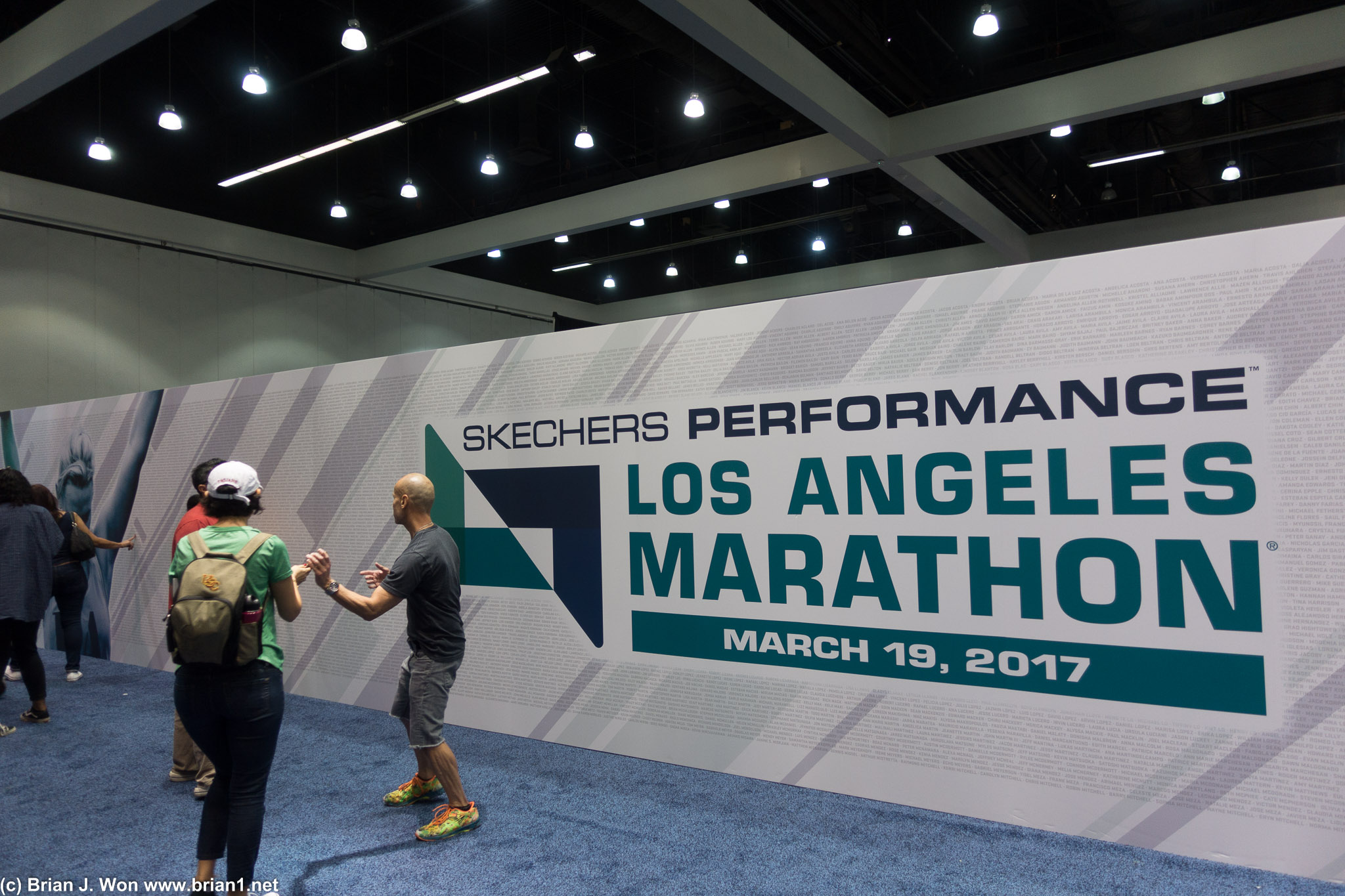 LA Marathon Expo entrance. Find your name!