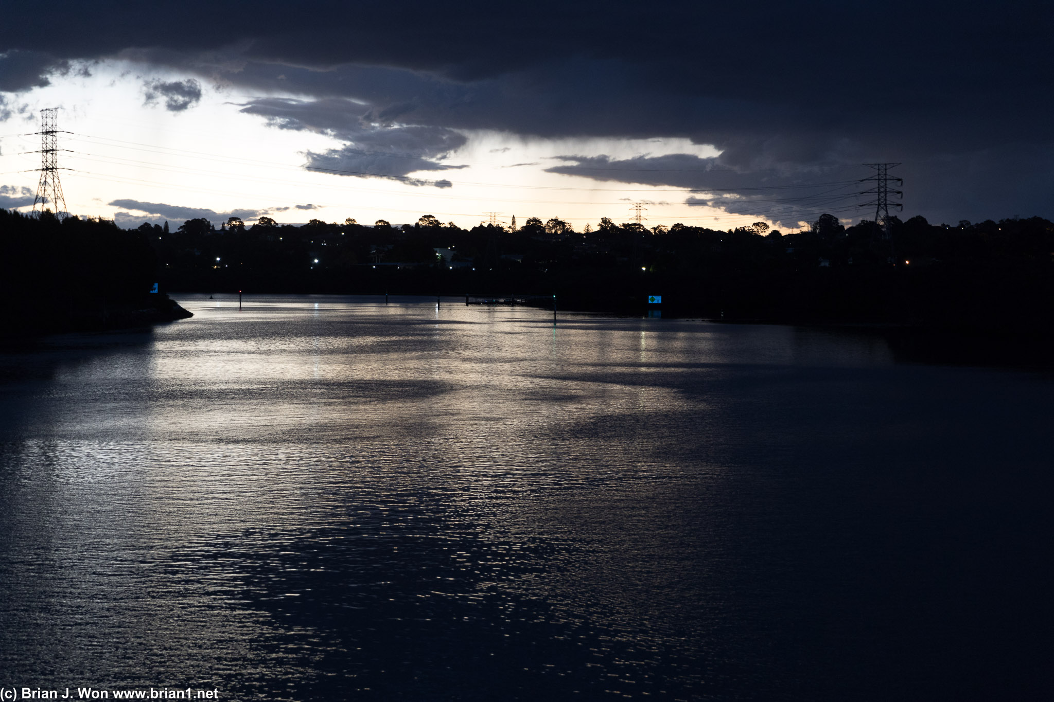 Parramatta River just past sunset.