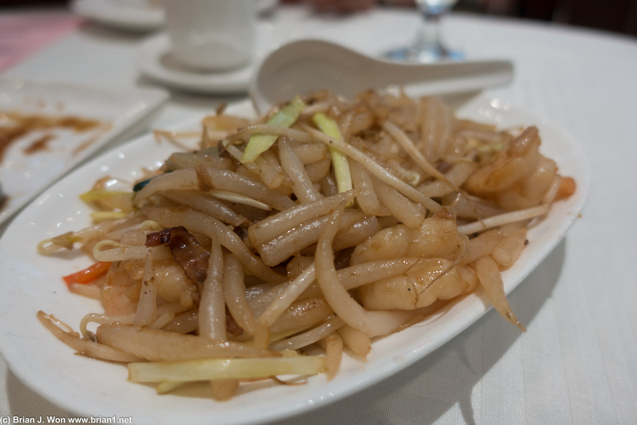 Some rice noodle thing. Not sure what it's called.