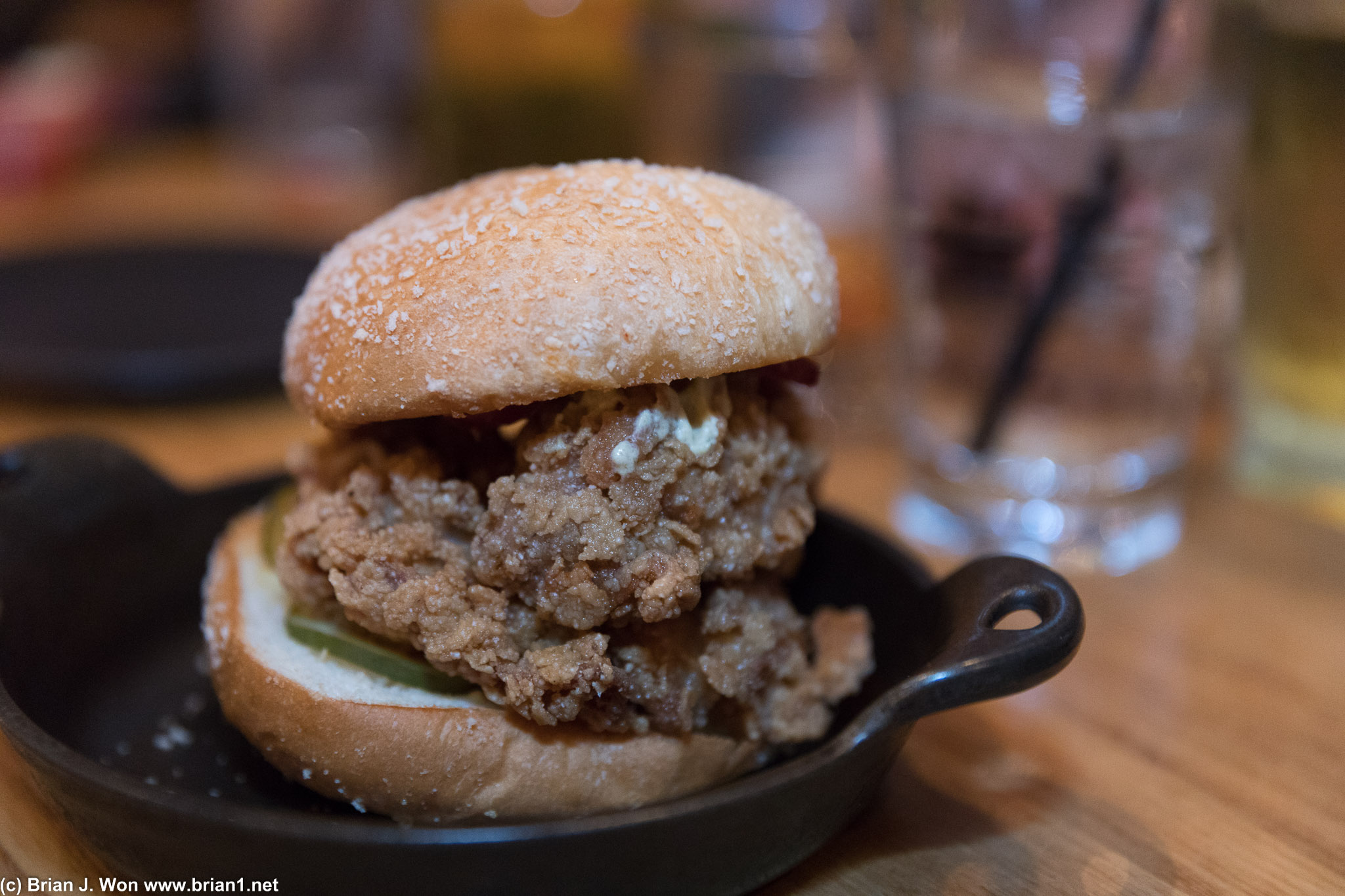Jidori chicken burger with duck ham. Nom.