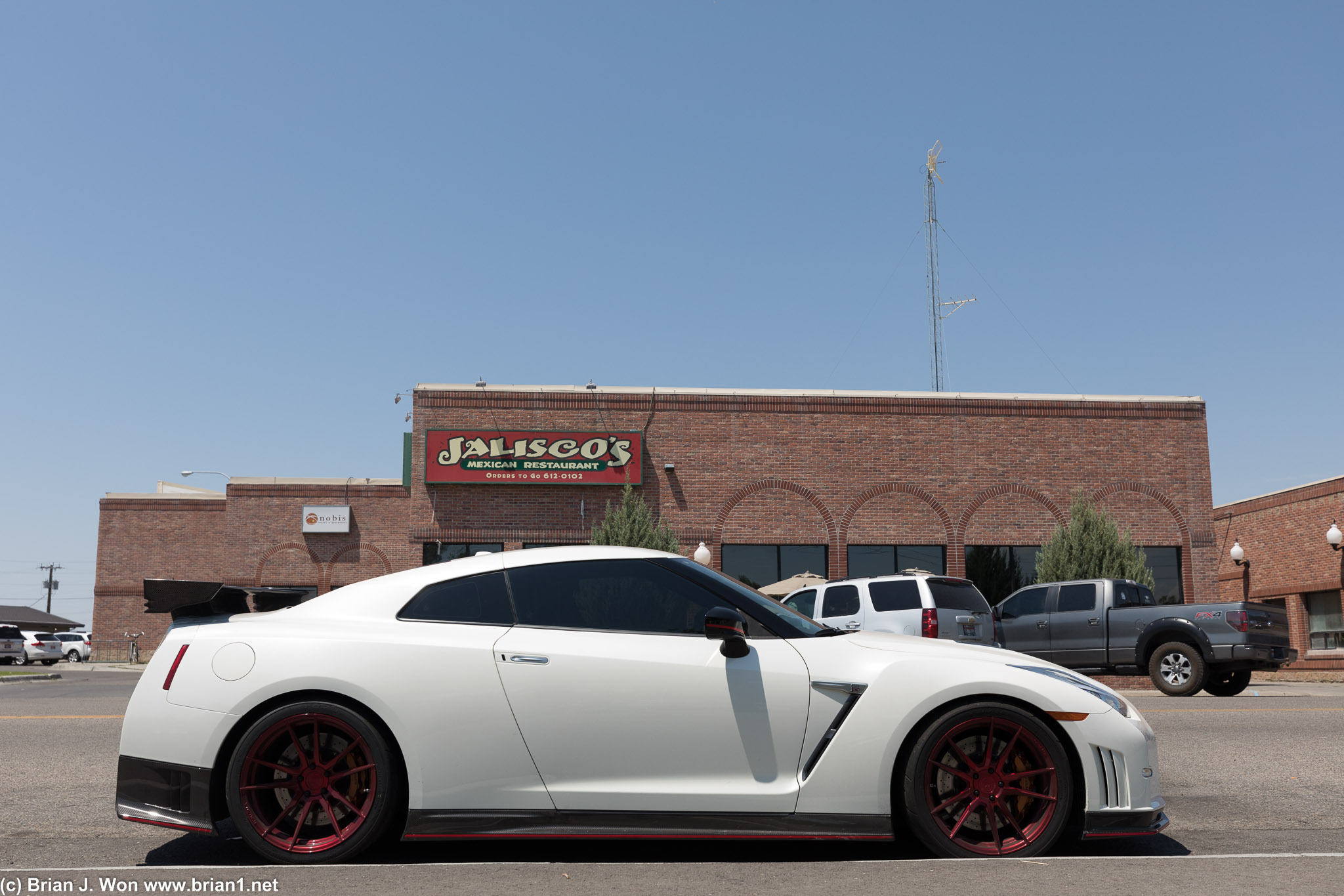 Completely unexpected sighting in a town of 56,000: a fixed up R35 GT-R.