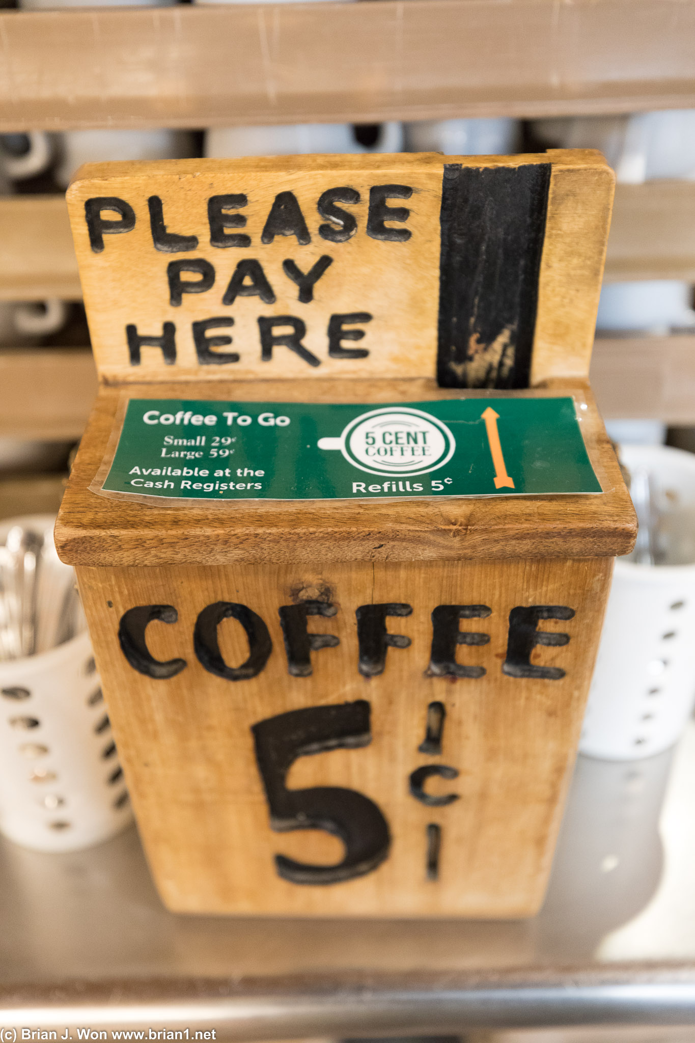 Coffee refills are still $0.05 at Wall Drug.