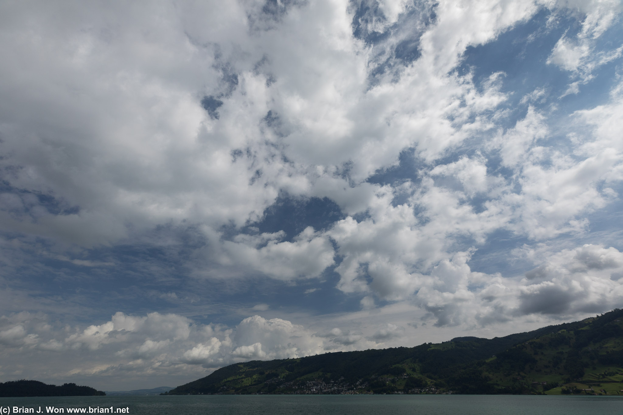 Clouds over Zugersee.
