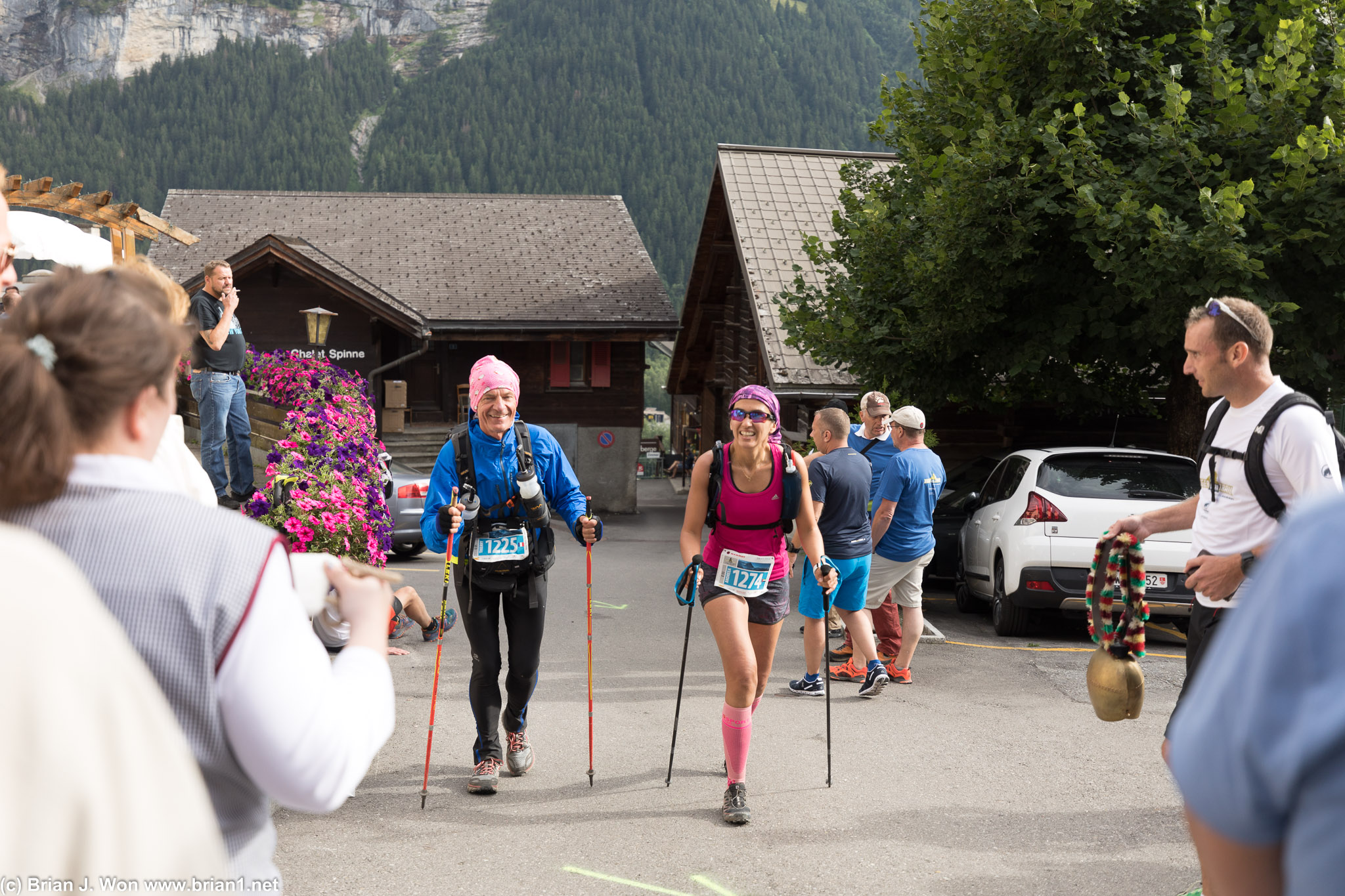 The Eiger Ultra Trail (up to 100km!) was just finishing as we arrived.