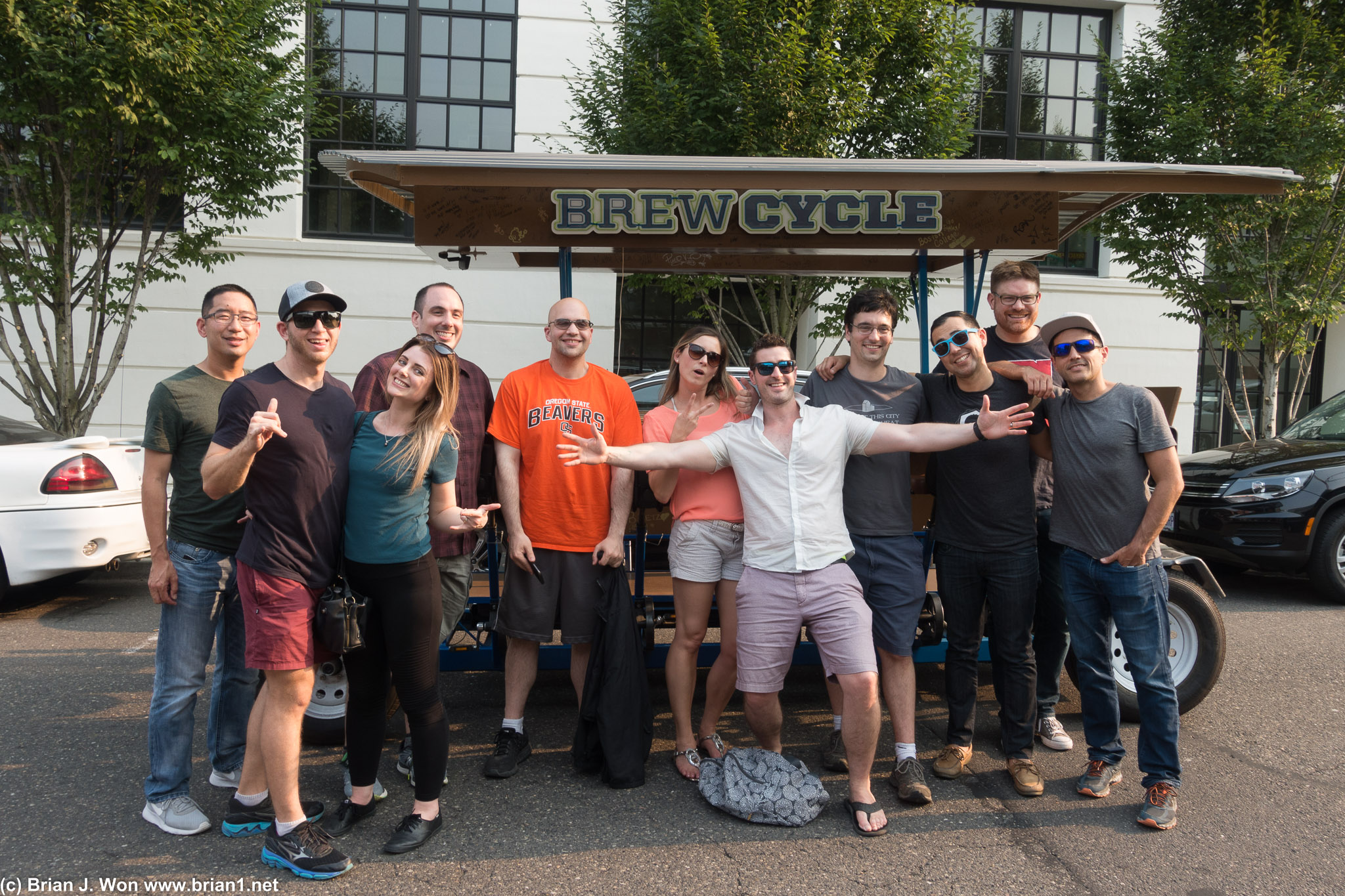 And we're done! Some random Aussies and Kiwis shared the BrewCycle with us.