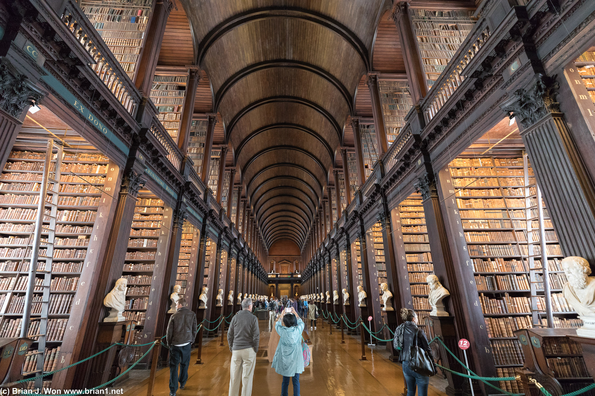 The Long Room at Trinity College.