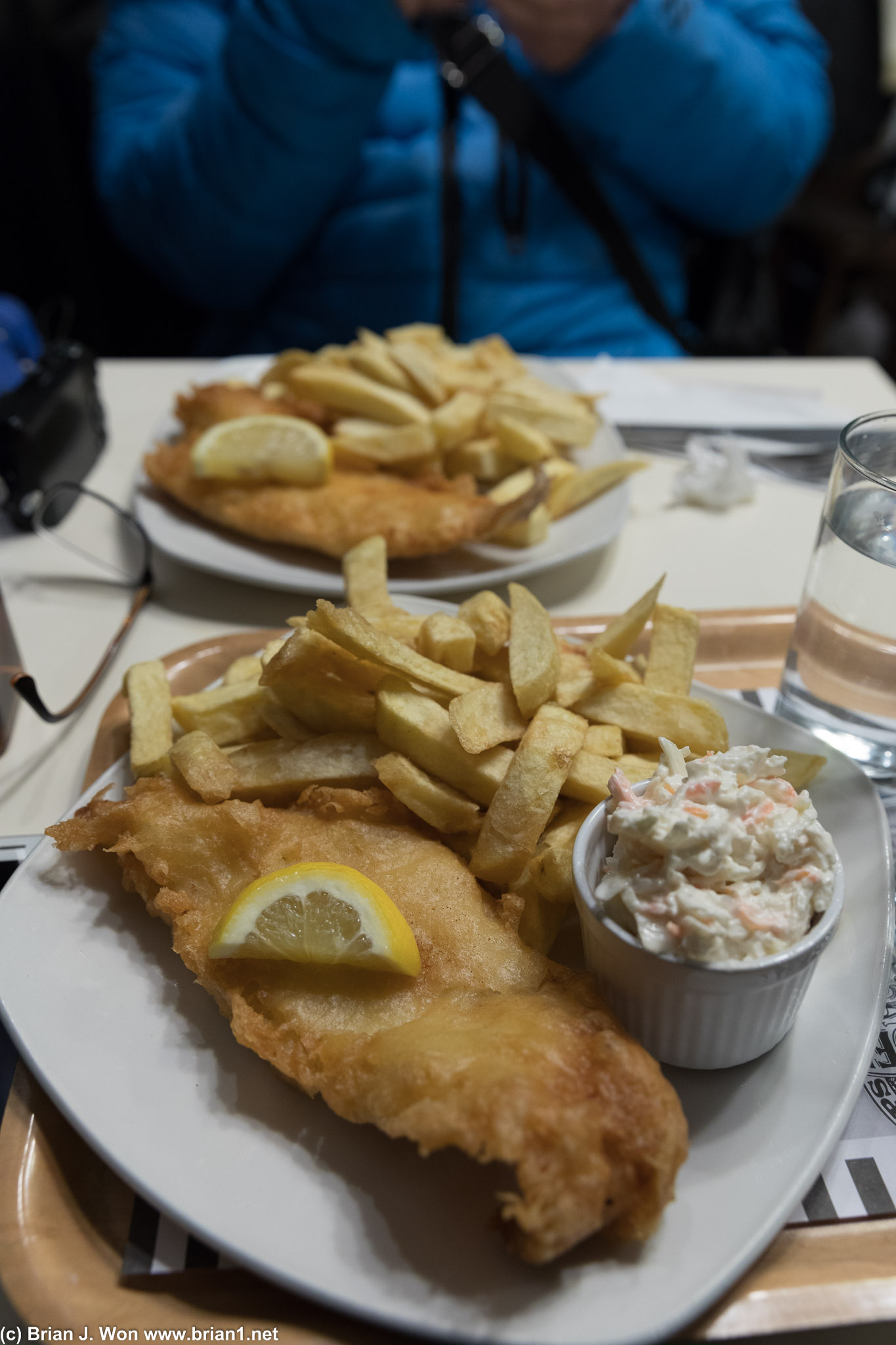 Proper fish and chips at Beshoff. (no relation to the other one?!)