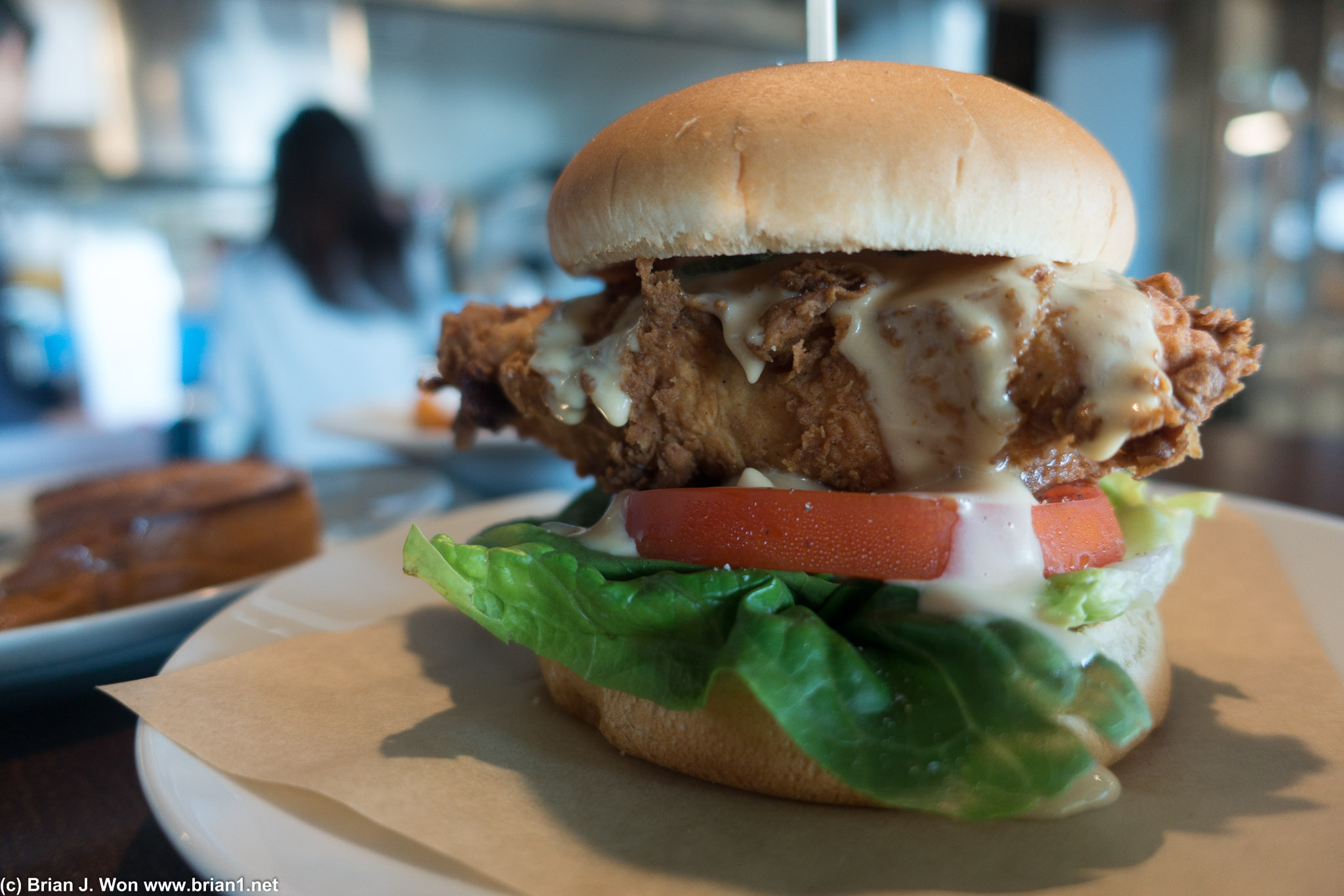 Pepper fried chicken bun was a pretty ordinary chicken sandwich. Like everything else, style over taste.