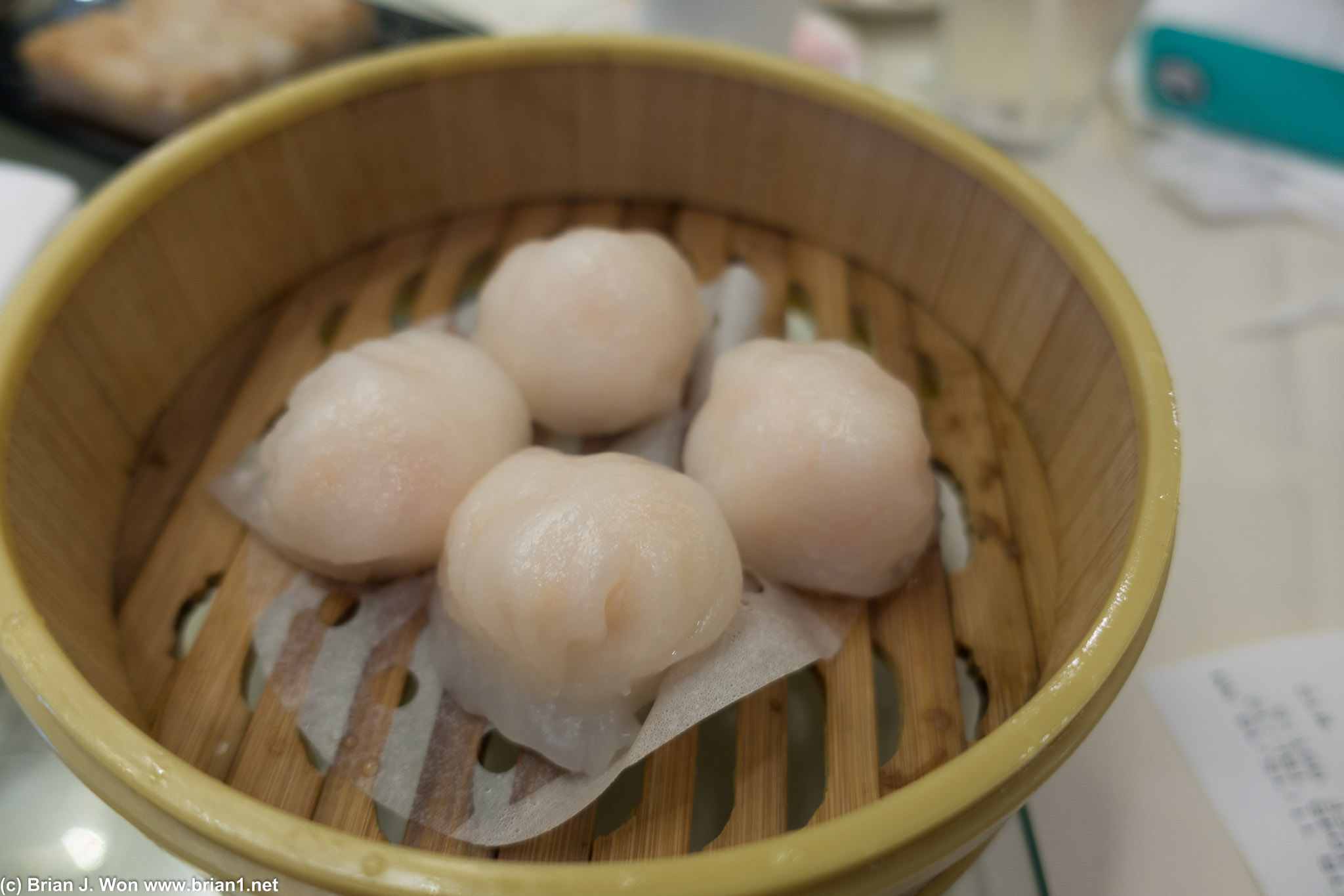Har gow were okay. Skins not clear enough and they were a little small, but didn't feel delicate.