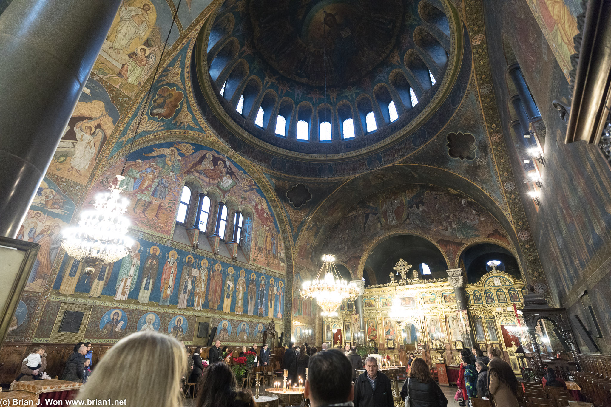 Inside St. Nedelya Church. Strangely in better condition than the more famous St. Alexandar Nevksi.