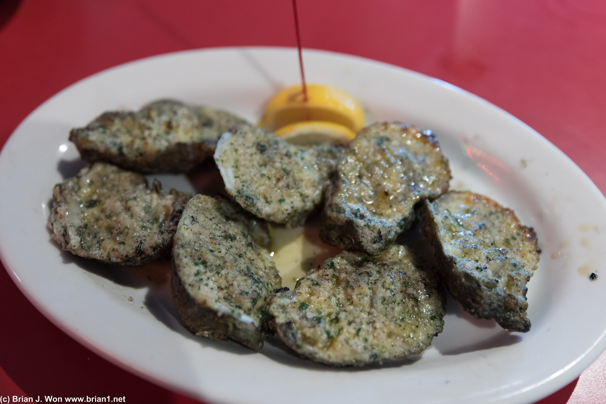 Chargrilled oysters. Not as good as Felix's in New Orleans.
