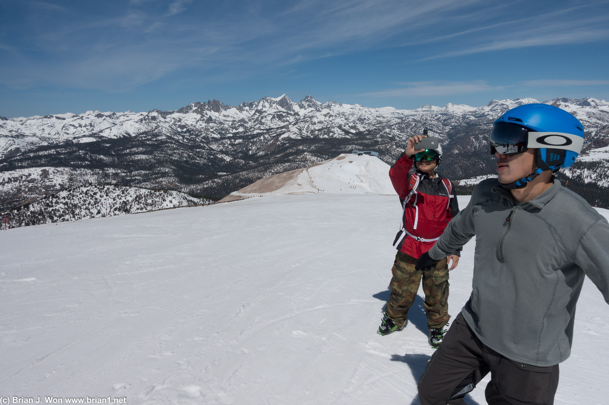 Hangin' at the top of Mammoth Mountain.