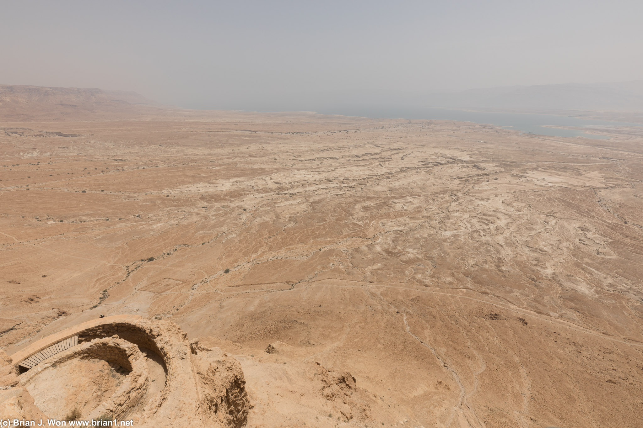 Lower cistern overlooking the Dead Sea.