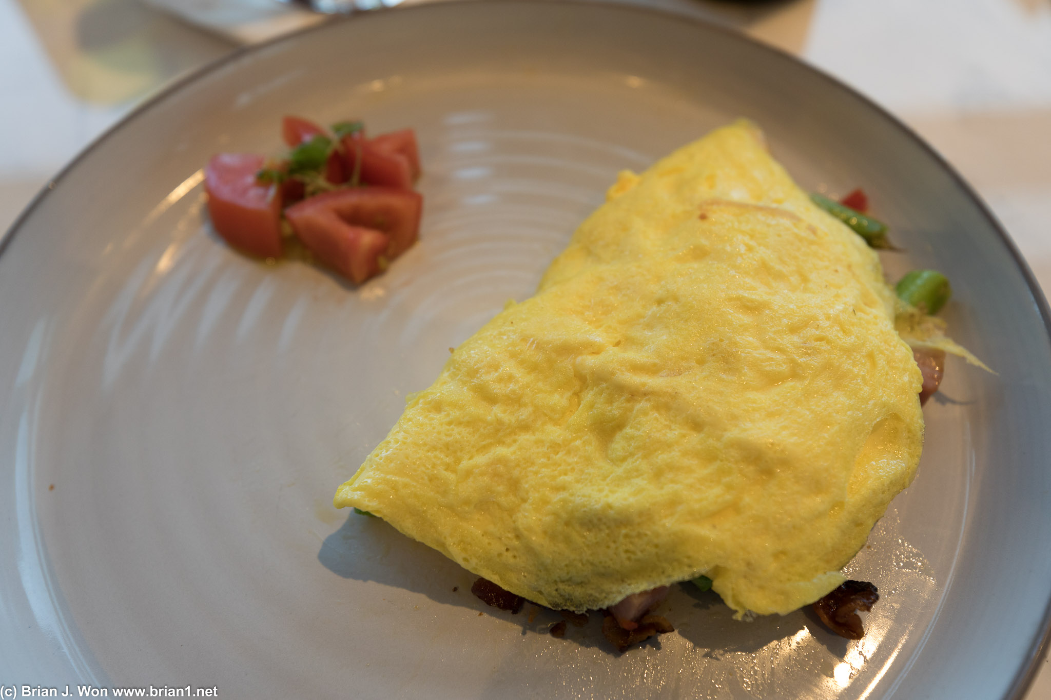 Omelette was passable.