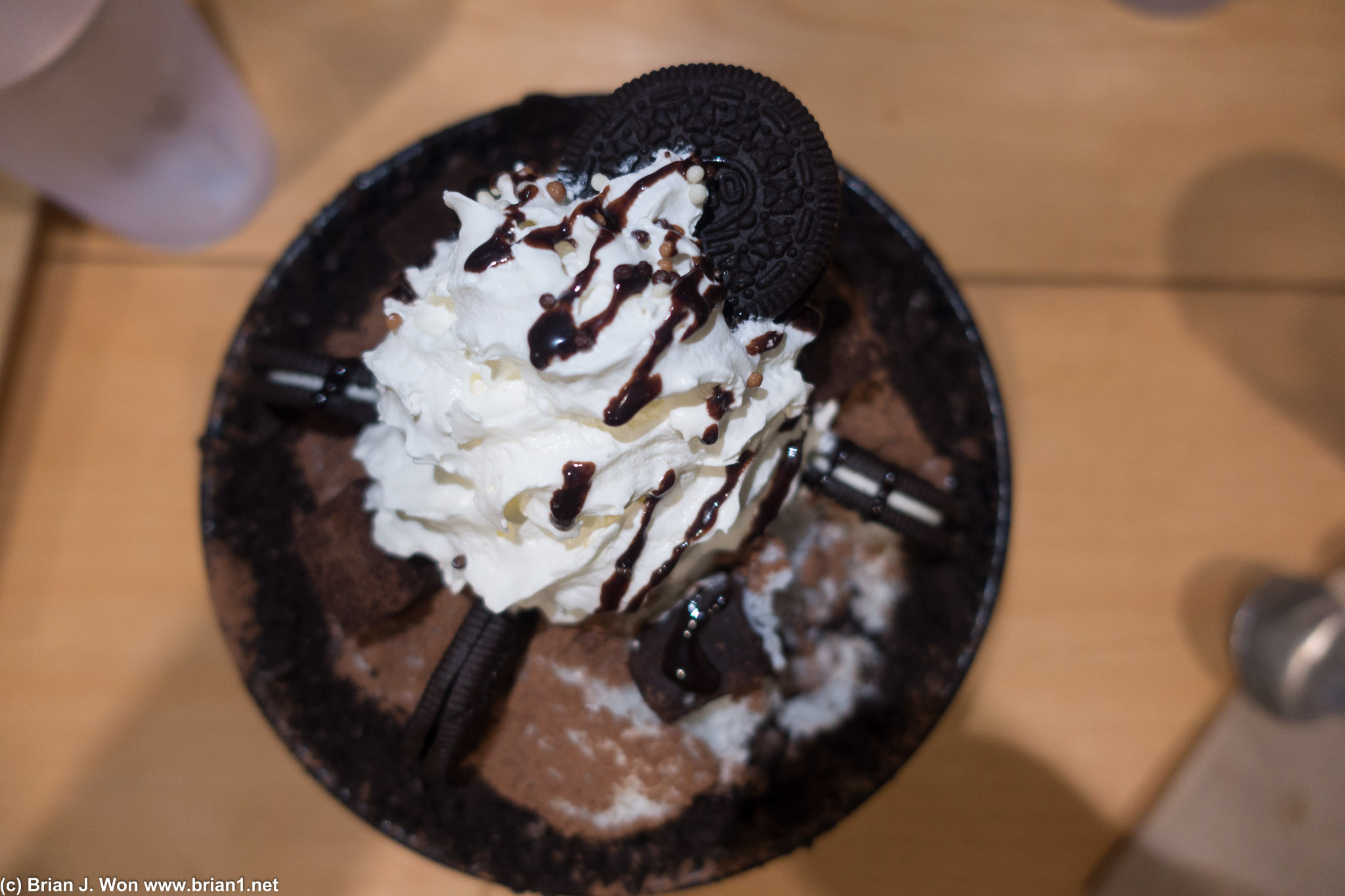 And an equally ridiculous oreo-brownie shaved ice.