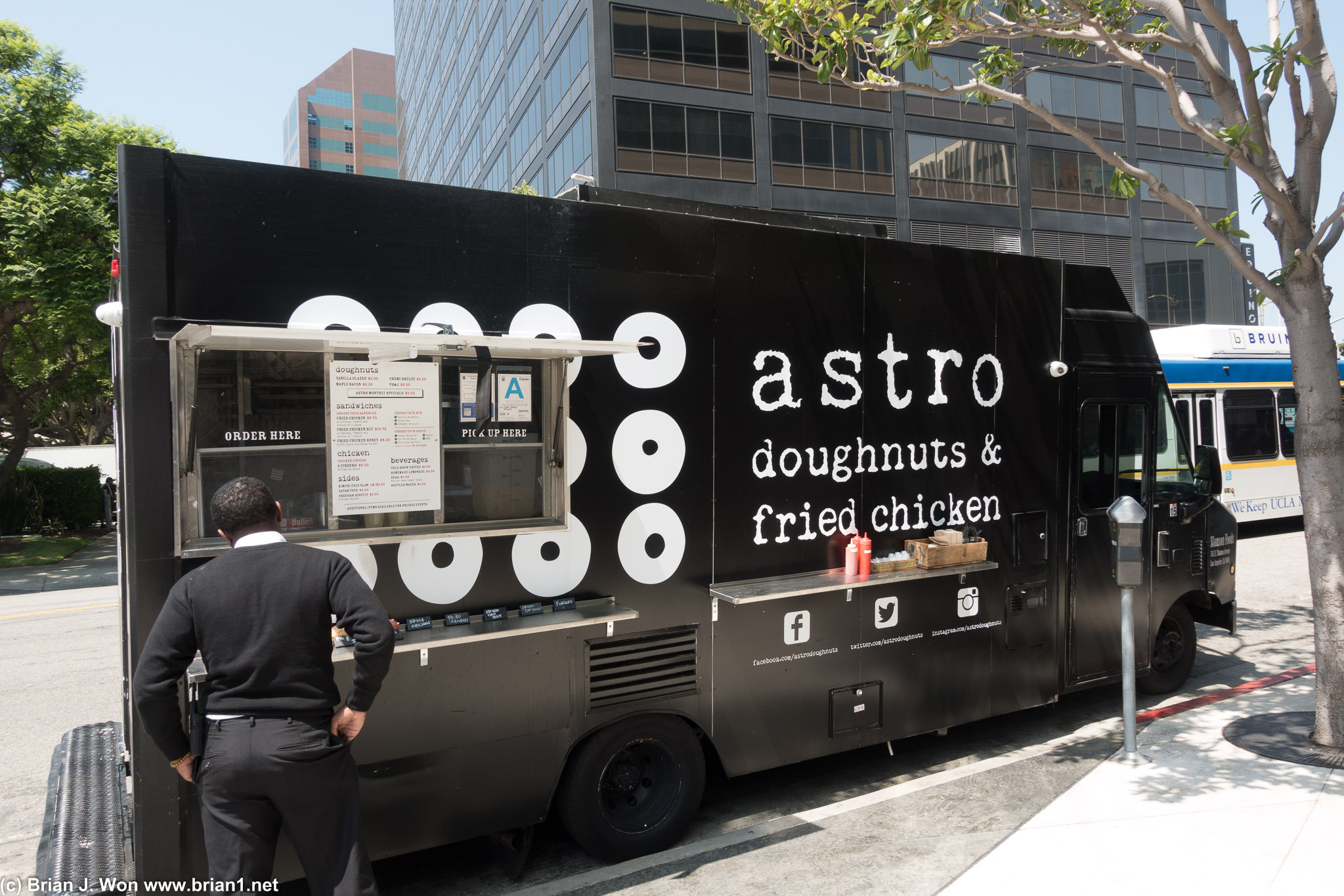Checking out the Astro Doughnuts food truck.