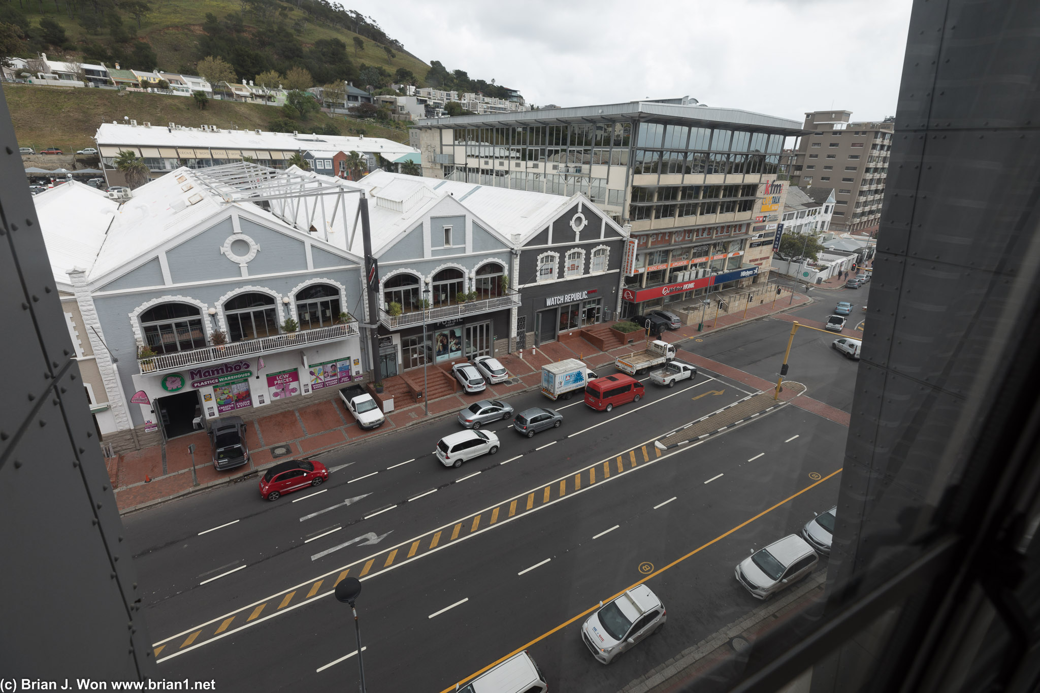 View from the top floor of the Protea Victoria Junction.