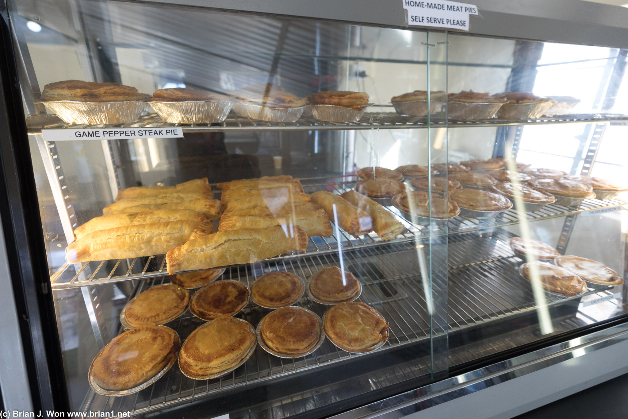 Morning means a full load of meat pies at Moose McGregor's Bakery.
