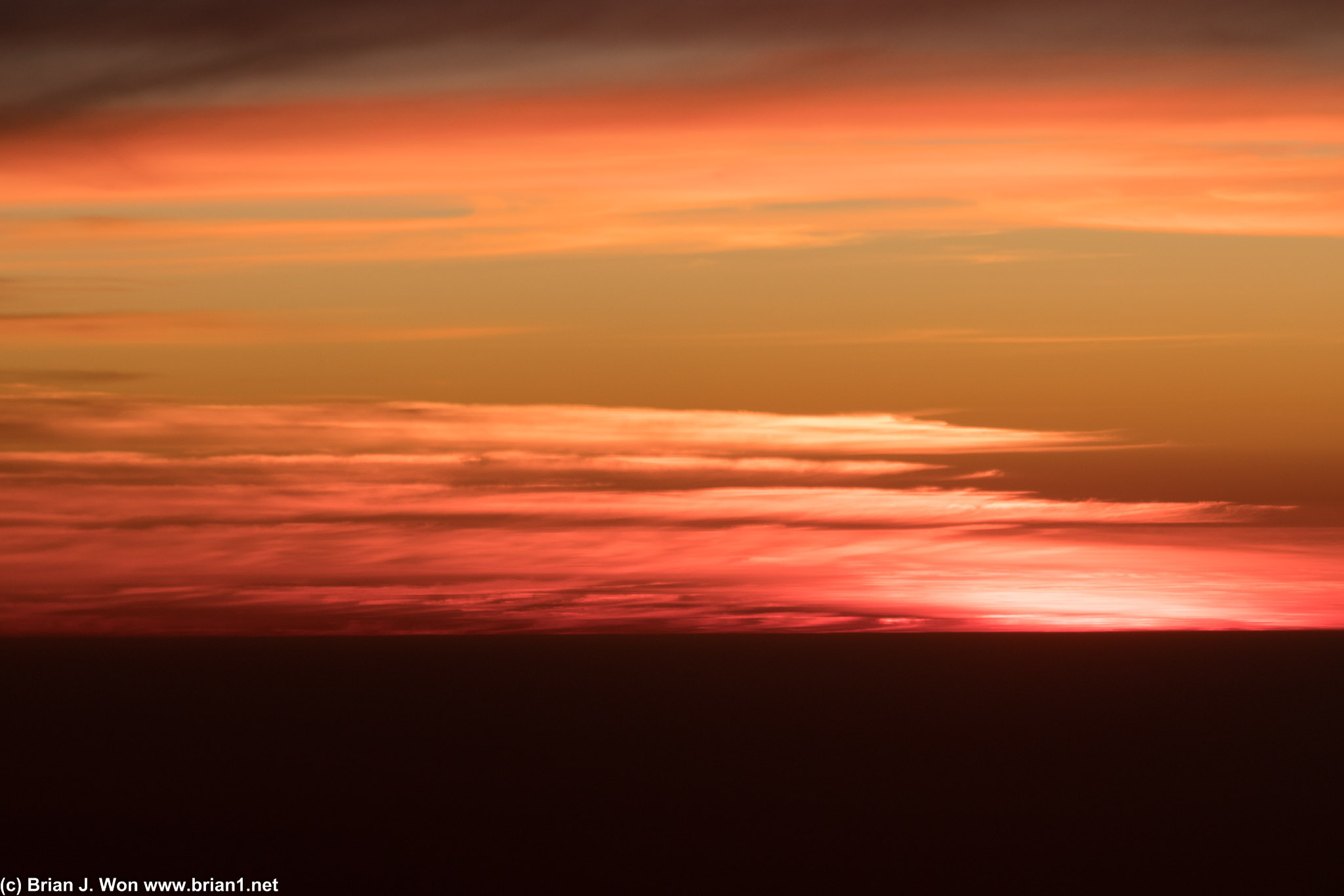 Sunset at 37,000 feet.