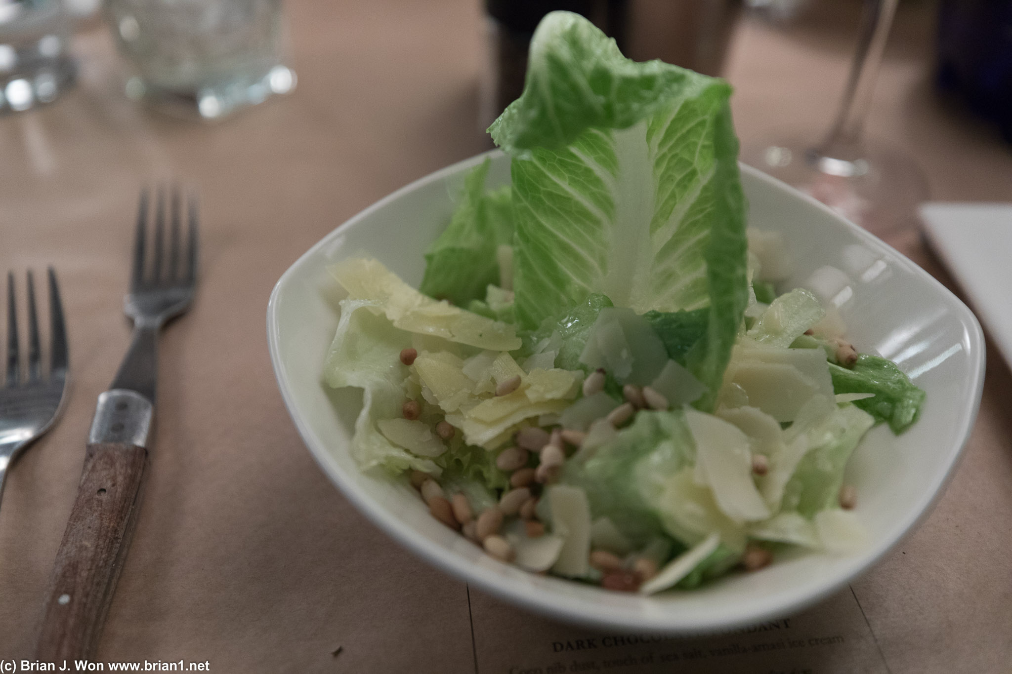 Salad at HQ Restaurant.
