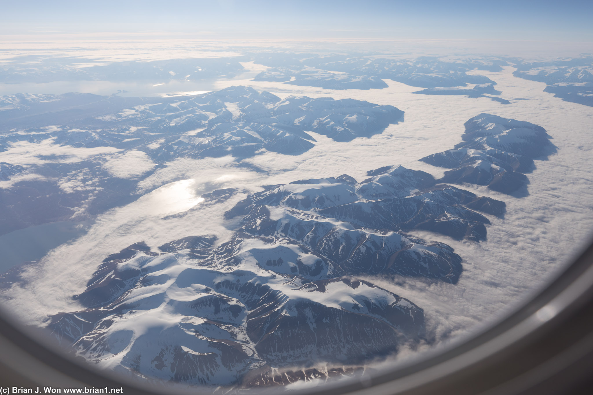 Mountains dominate Greenland's east coast.