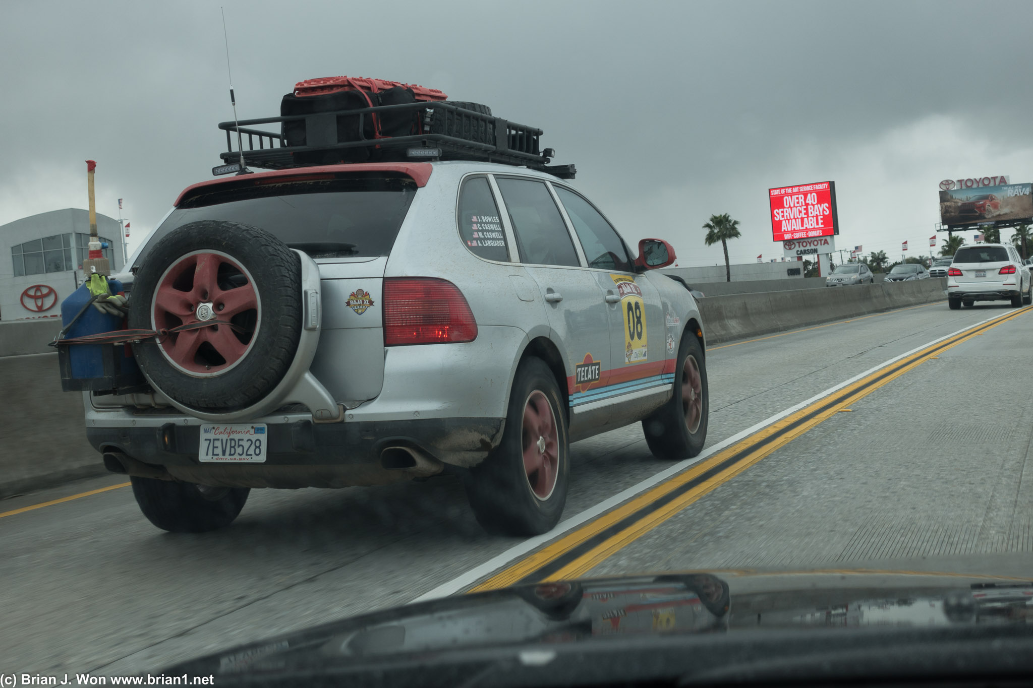 Team Bicoastal Racing's 2004 Porsche Cayenne S coming back from the Baja XL Rally.
