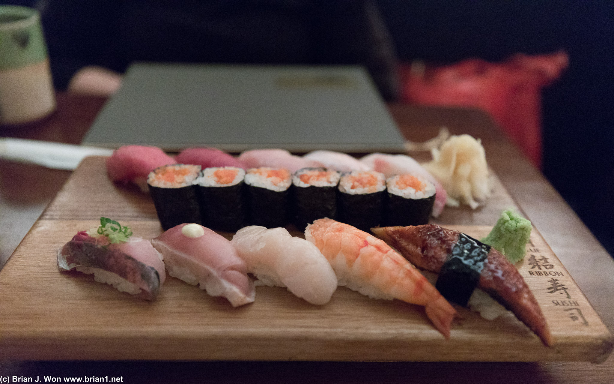 Sushi deluxe platter at Blue Ribbon Sushi.